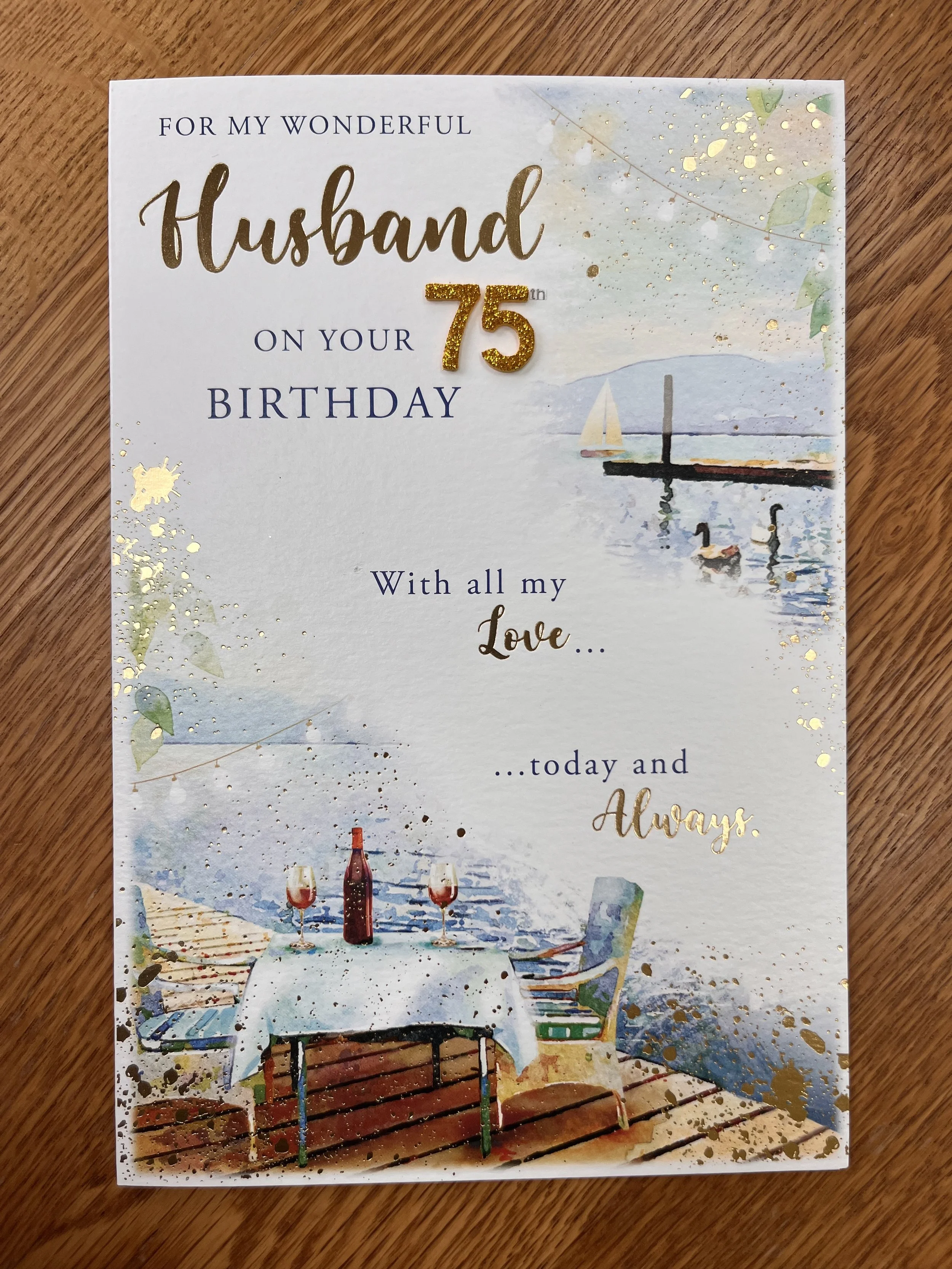 Husband 75th Birthday card