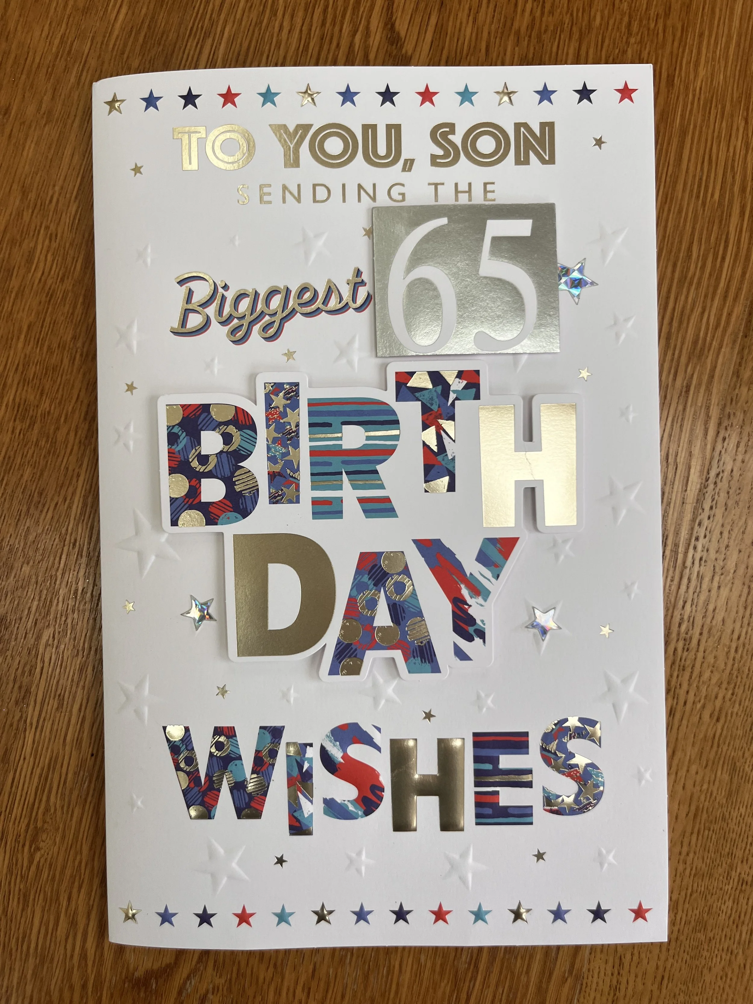 Extra Special Son 65th Birthday card