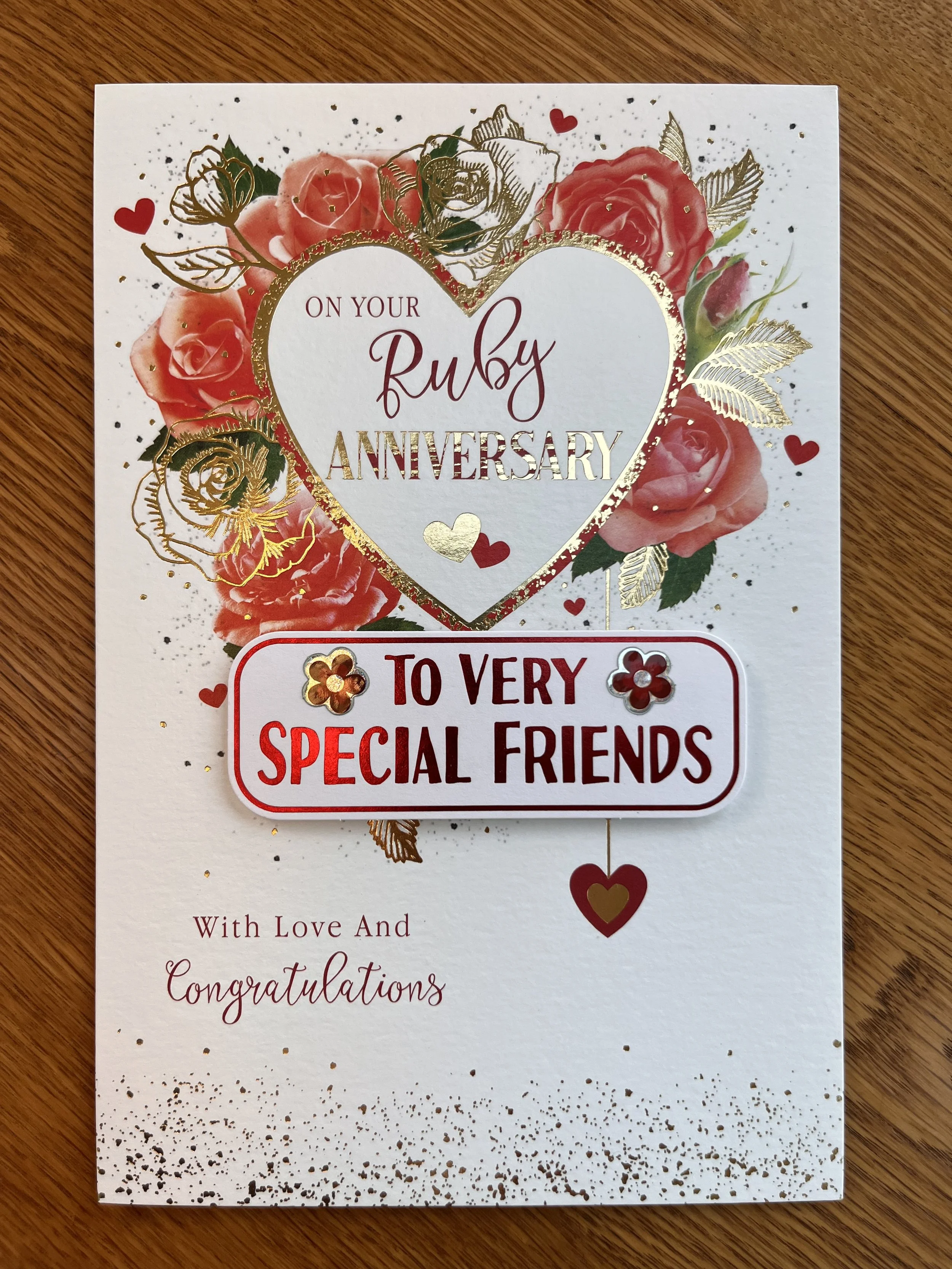 Special Friends 40th anniversary card