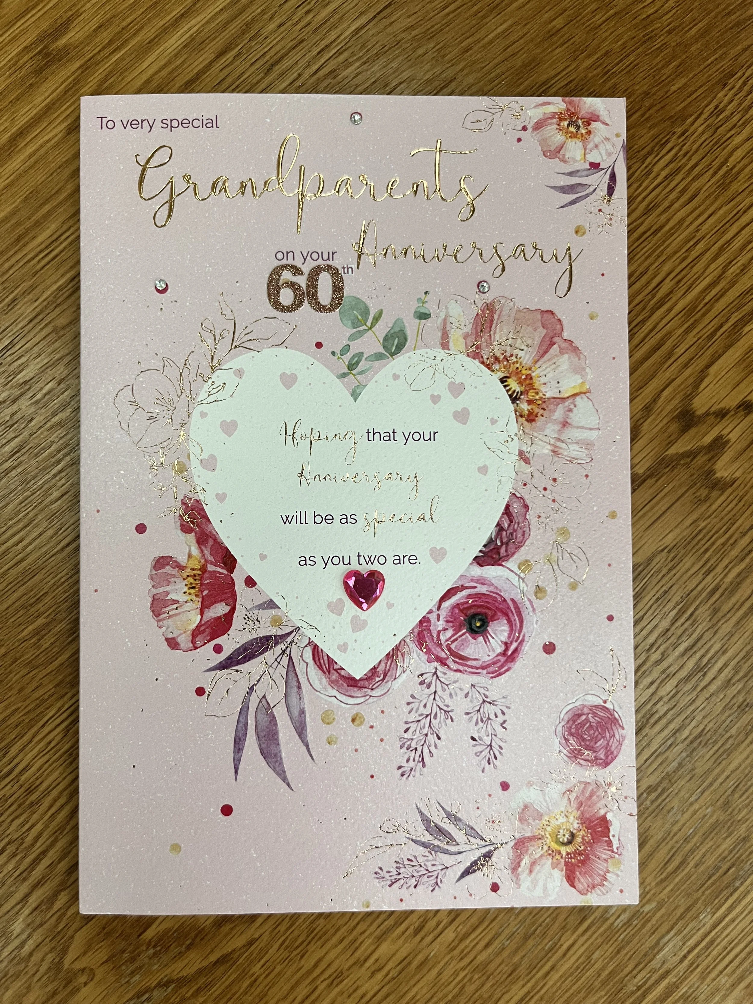 Grandparents diamond anniversary  card