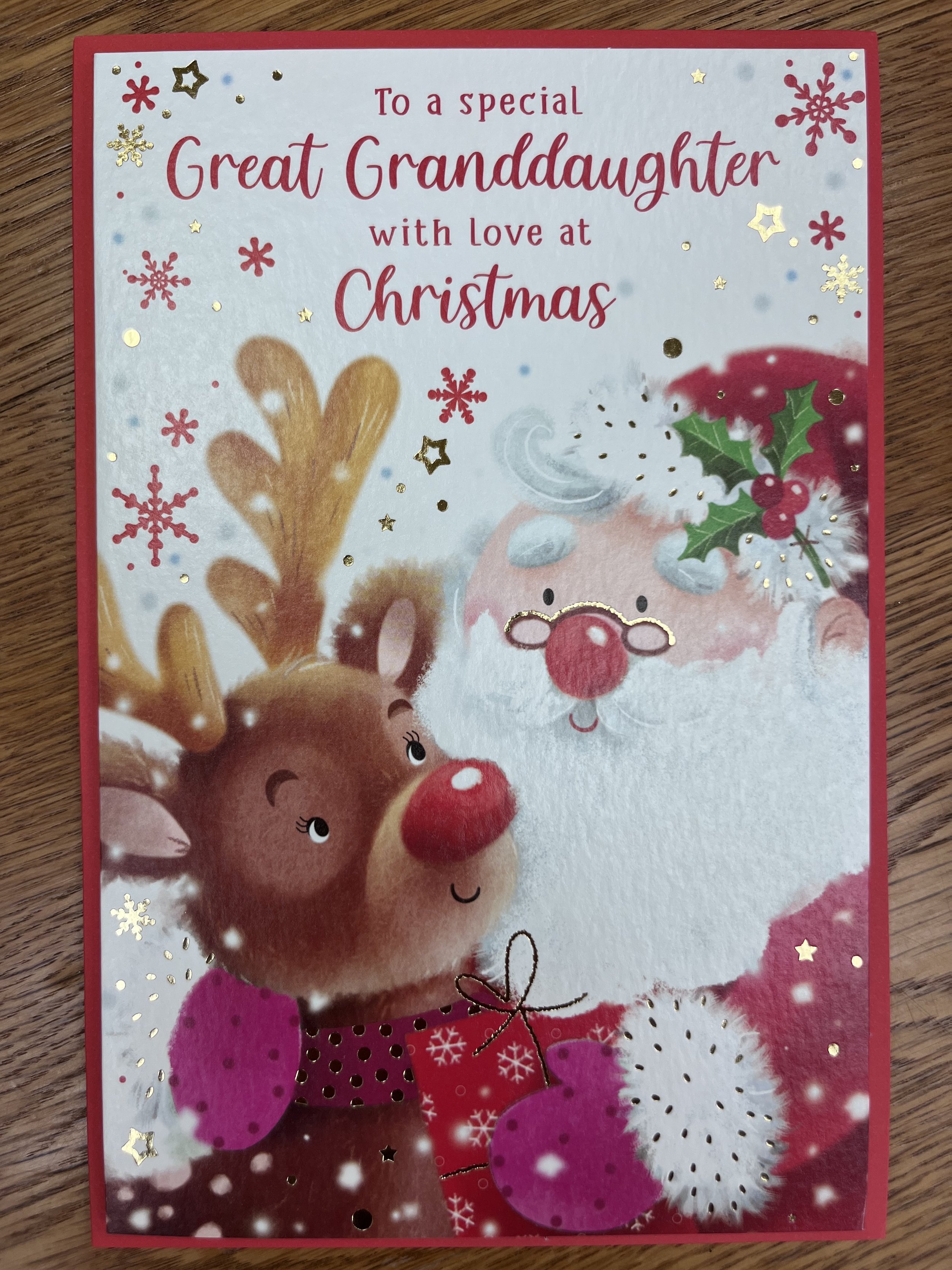 Great Granddaughter christmas card