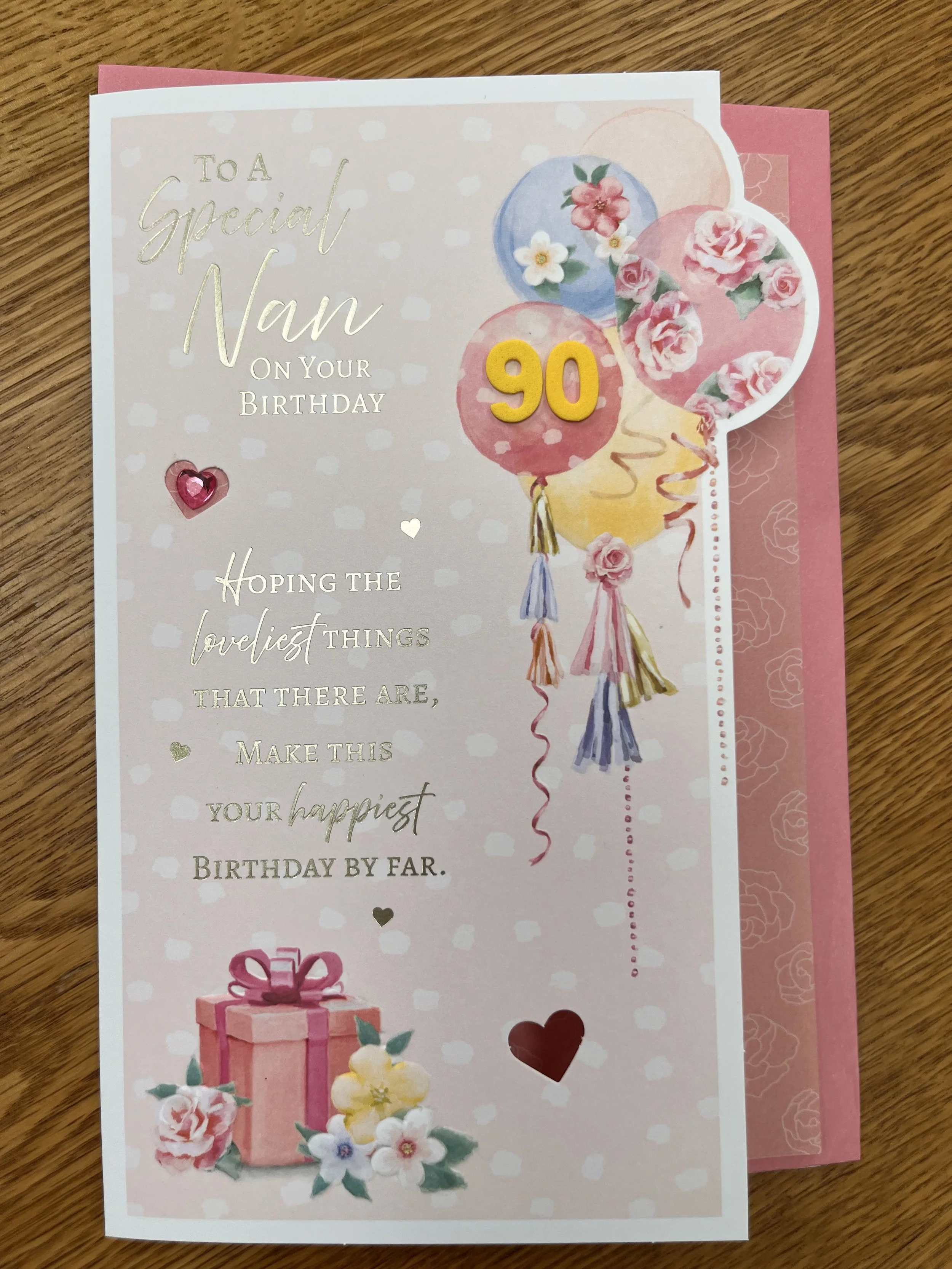 Nan 90th Birthday Card