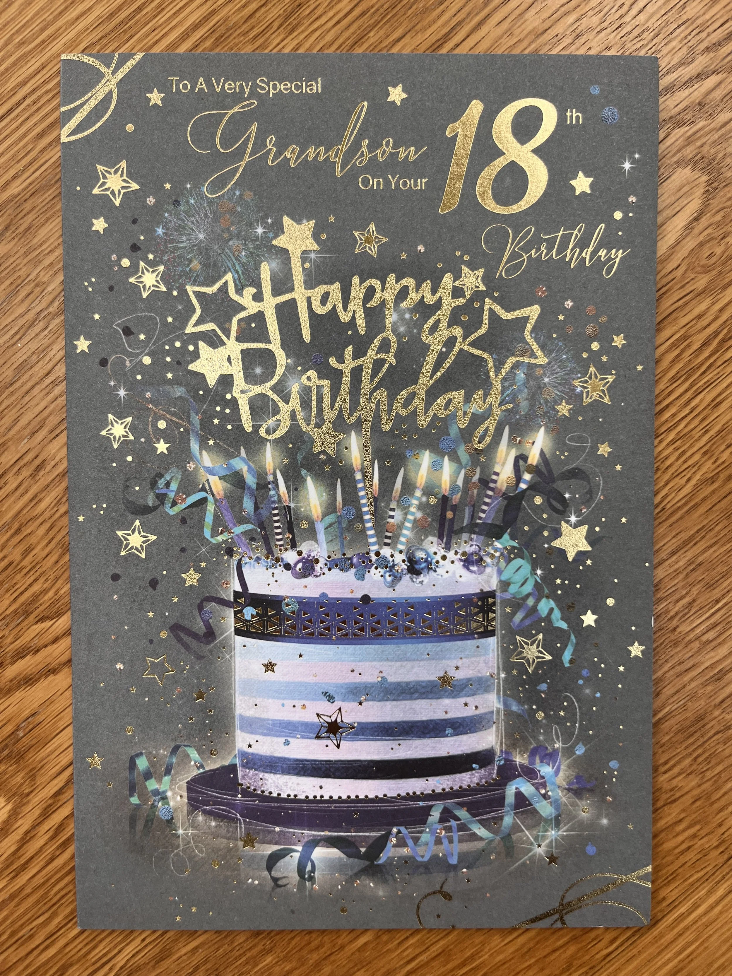 Grandson 18th Birthday card