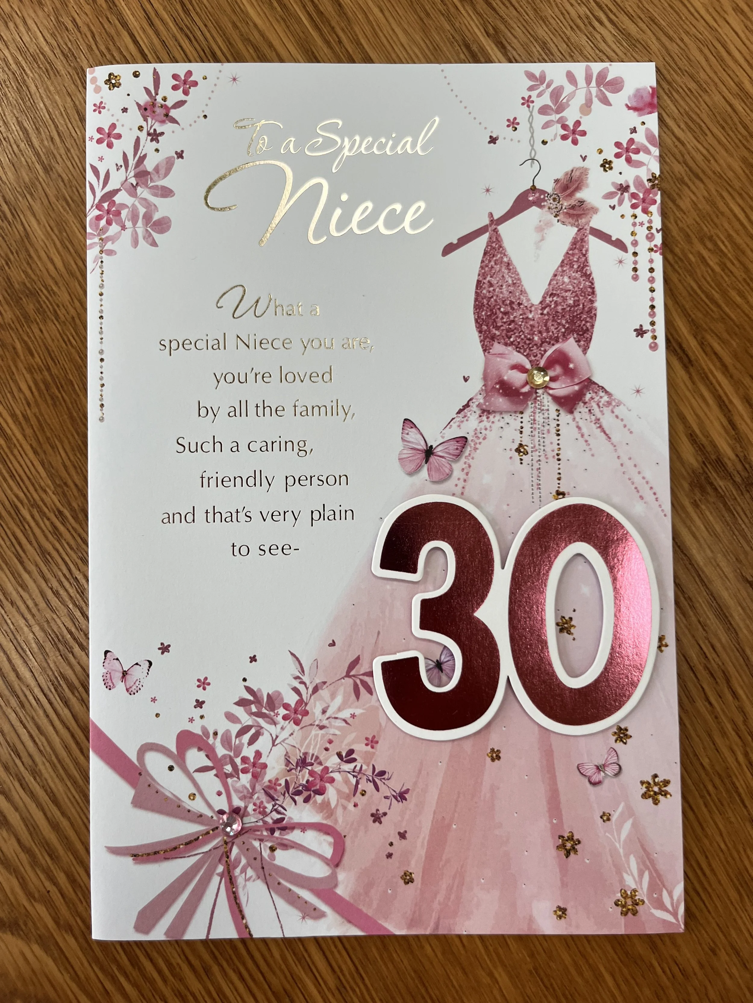 Special Niece 30th Birthday card