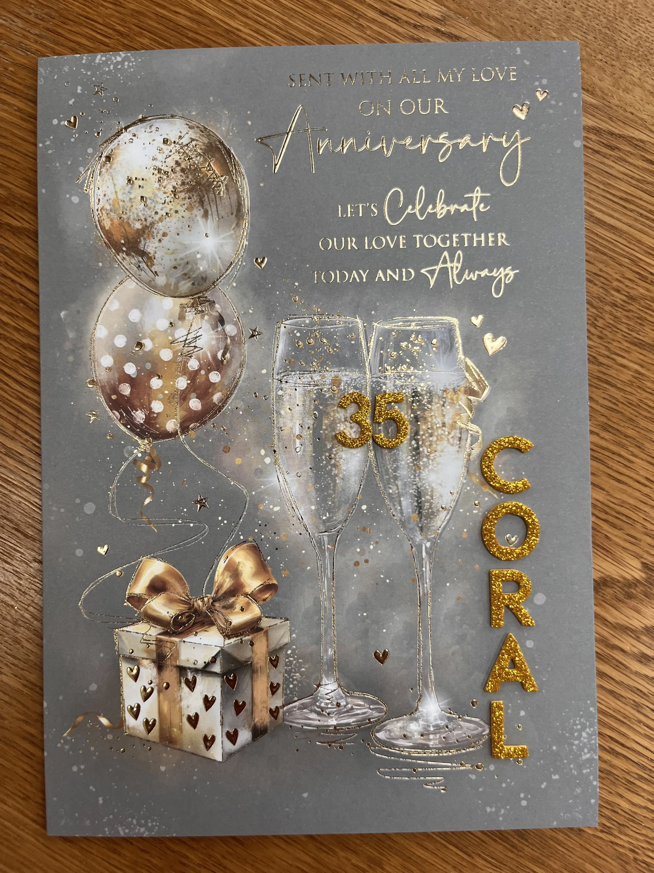 Our 35th anniversary card