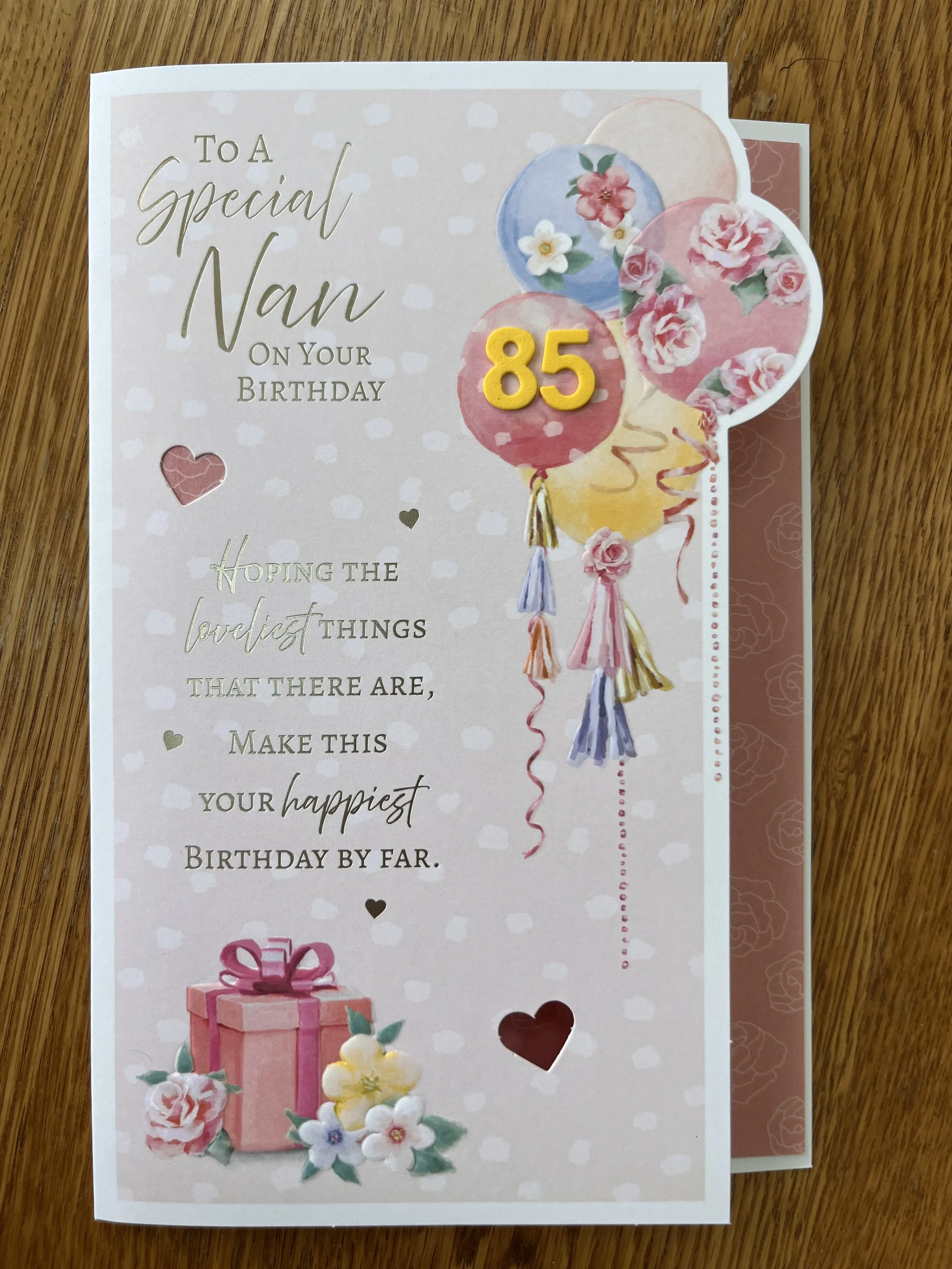 Nan 85th  birthday card