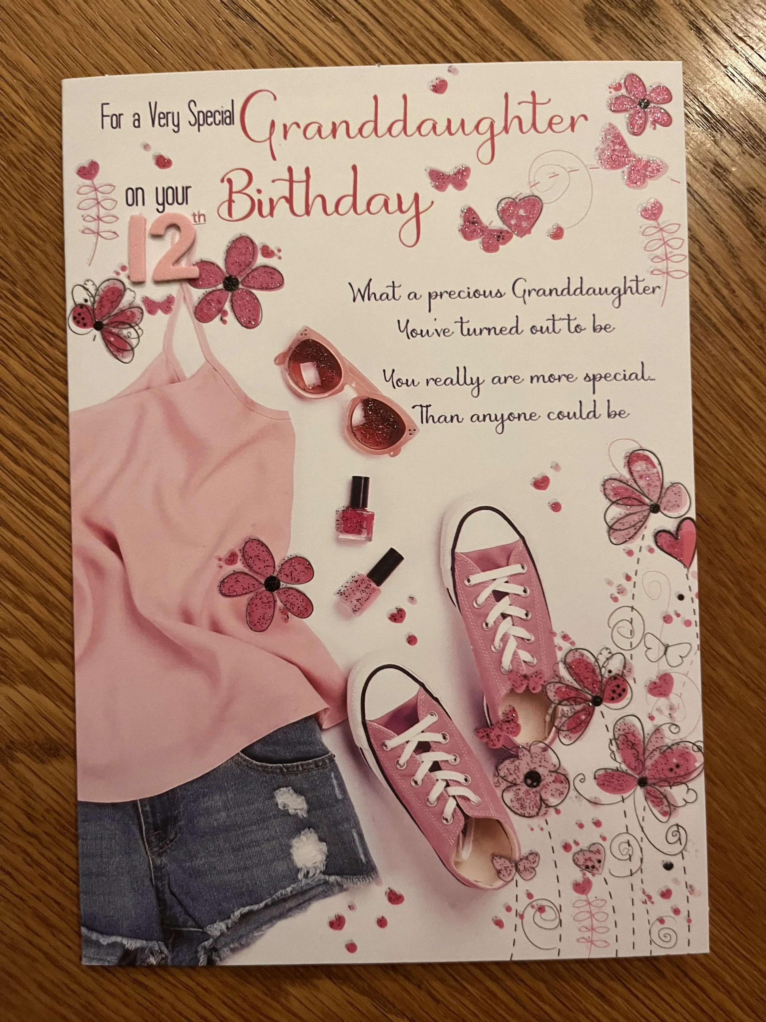 Granddaughter 12th birthday card
