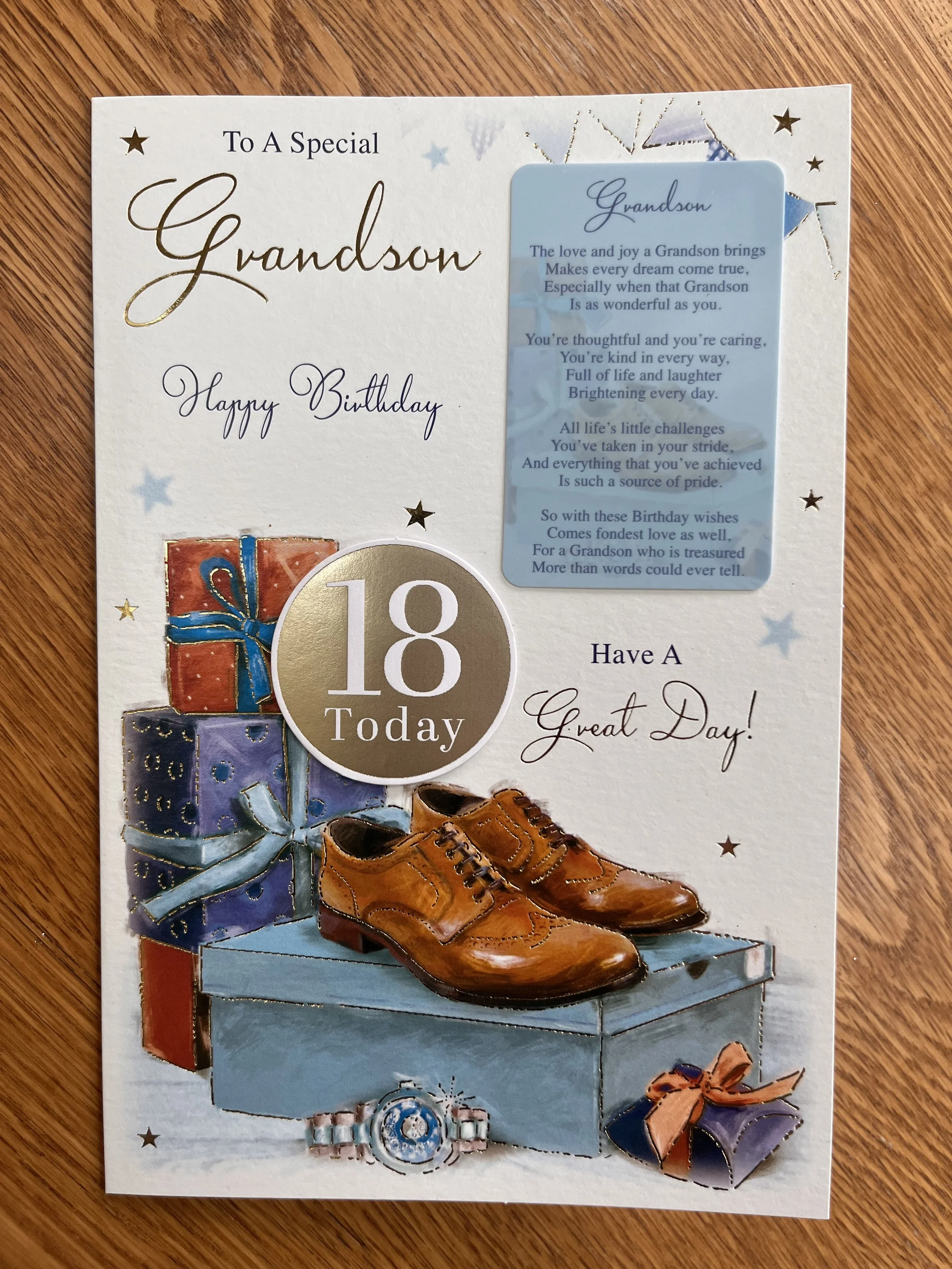 Special Grandson 18th Birthday card