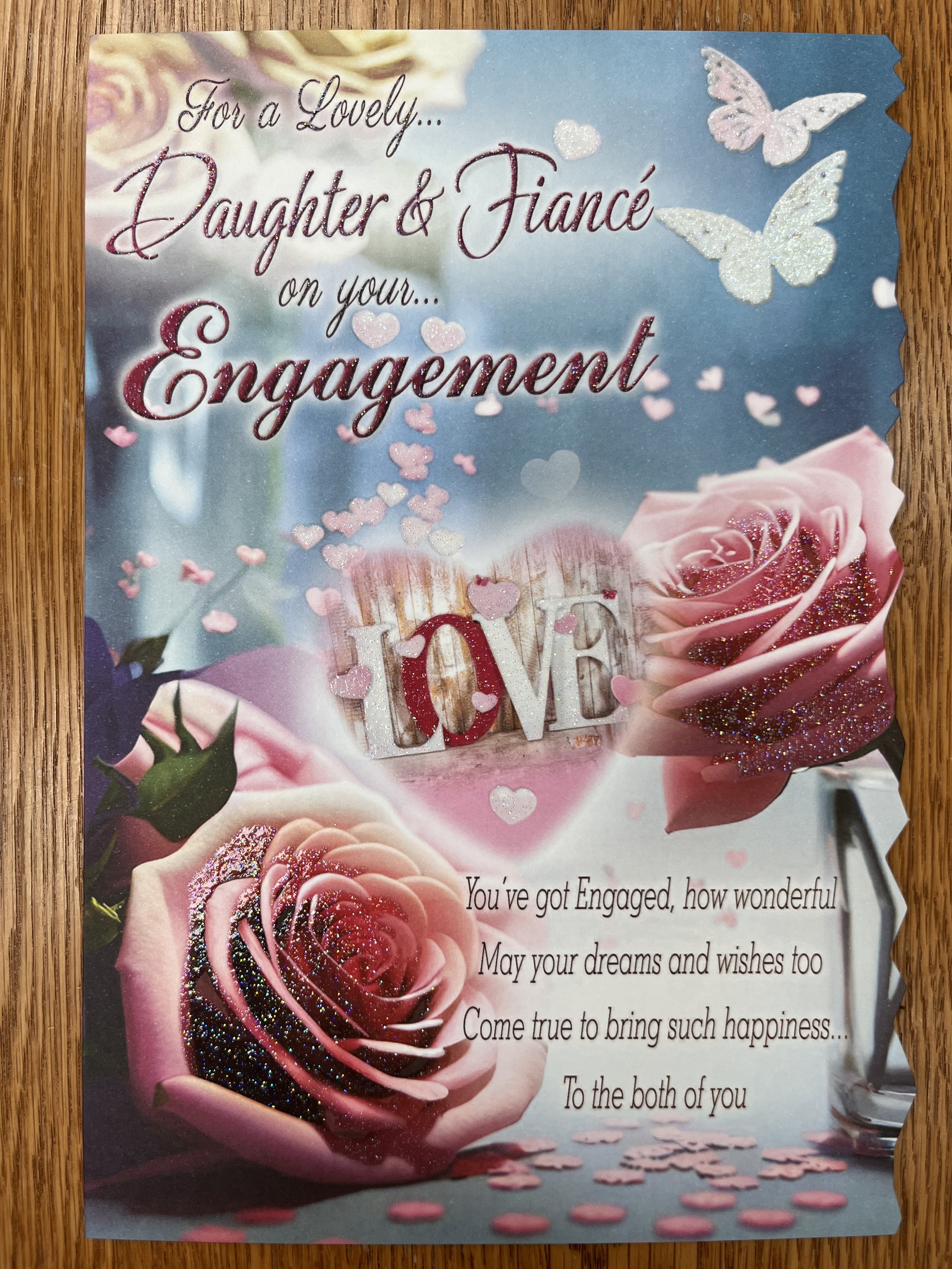 Daughter and Fiancé Engagement card