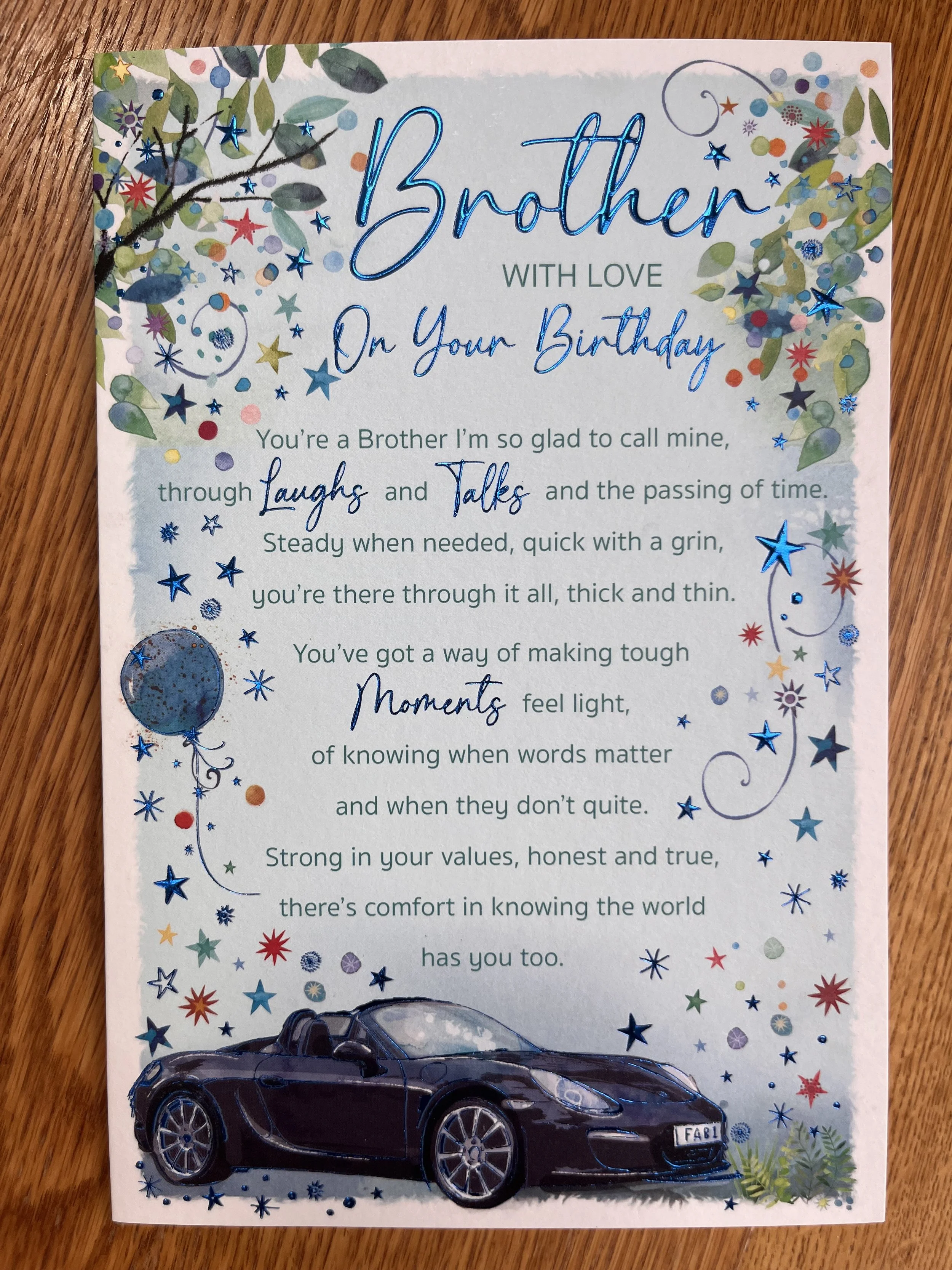 Brother Birthday Card