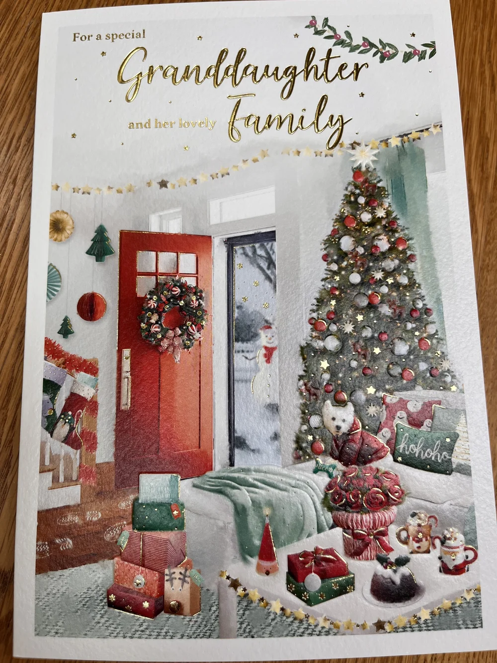 Merry Christmas From The Grandchildren Christmas Card For Grandparent