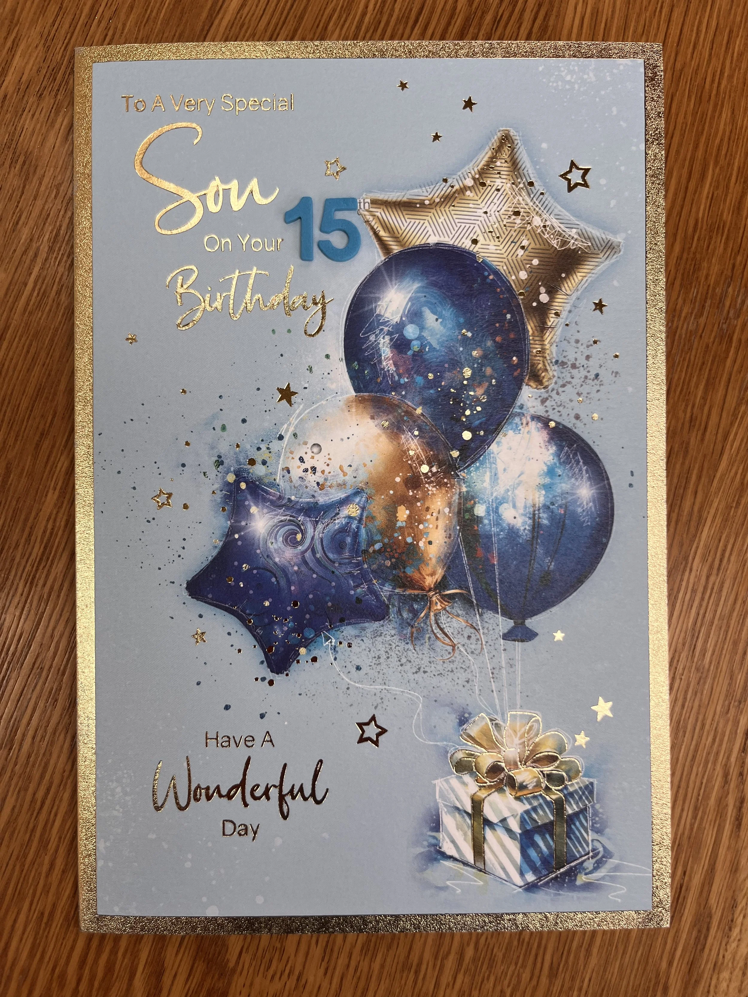 Son 15th birthday card