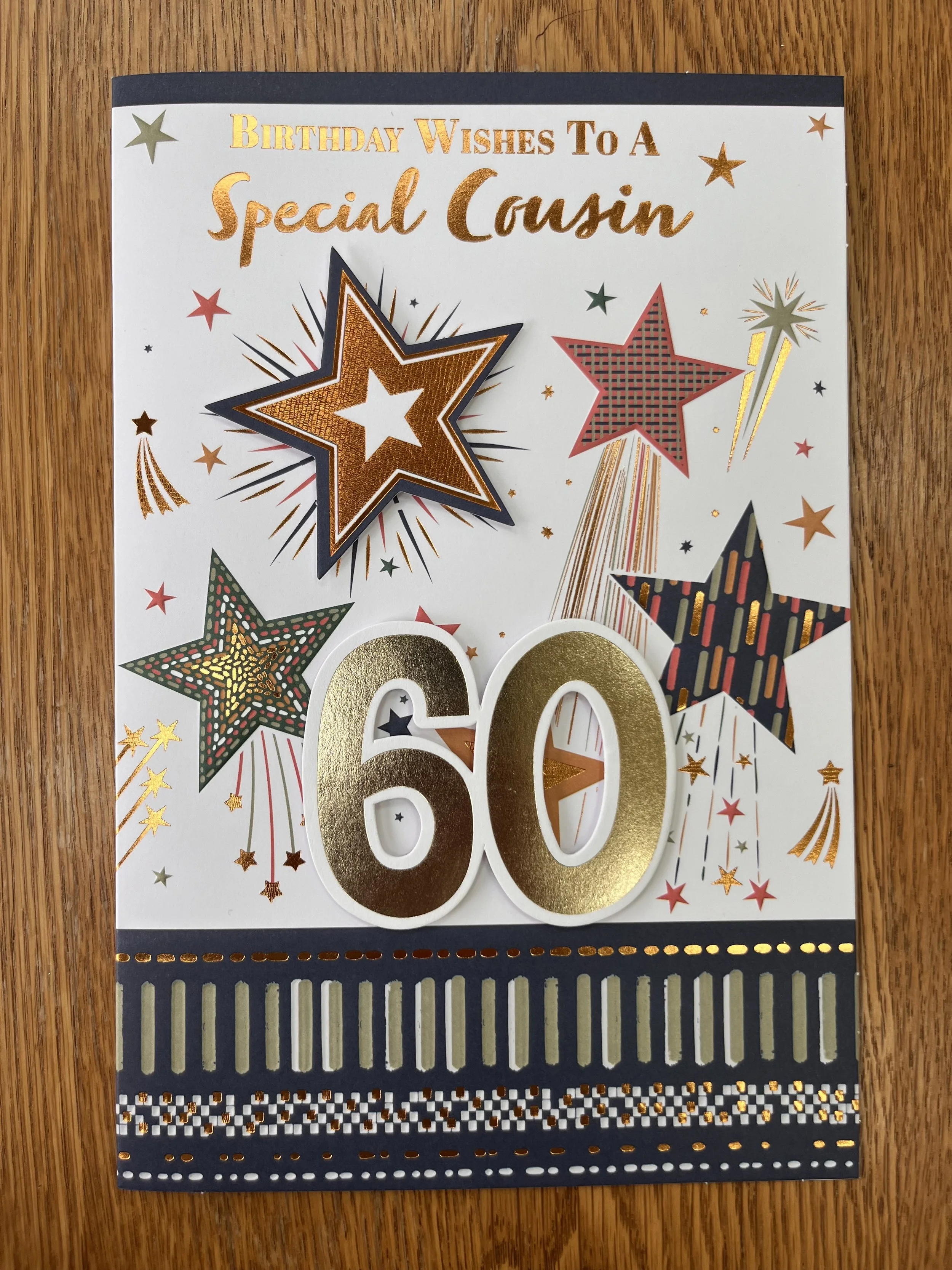 Cousin 60th birthday card