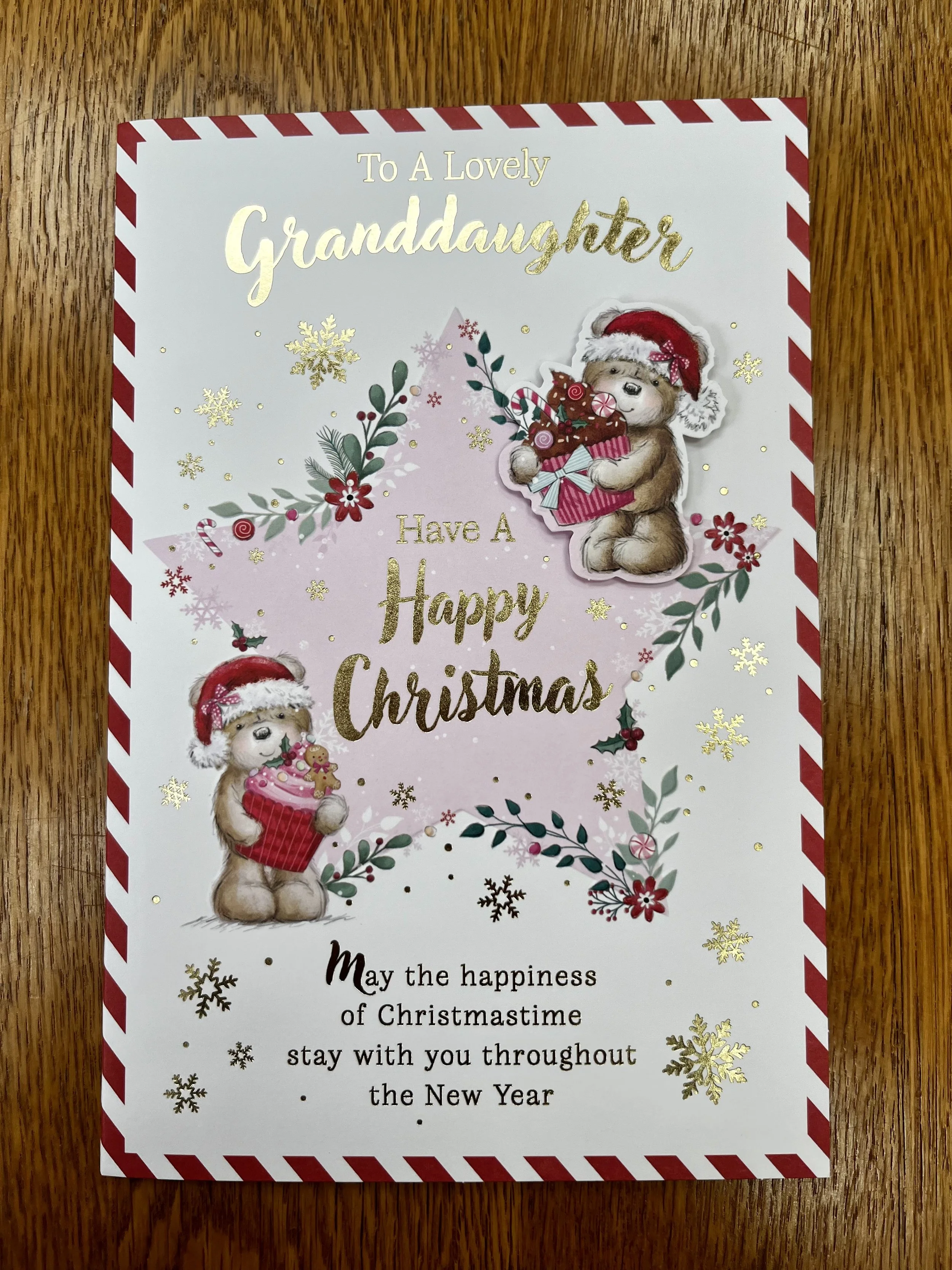 Granddaughter christmas card