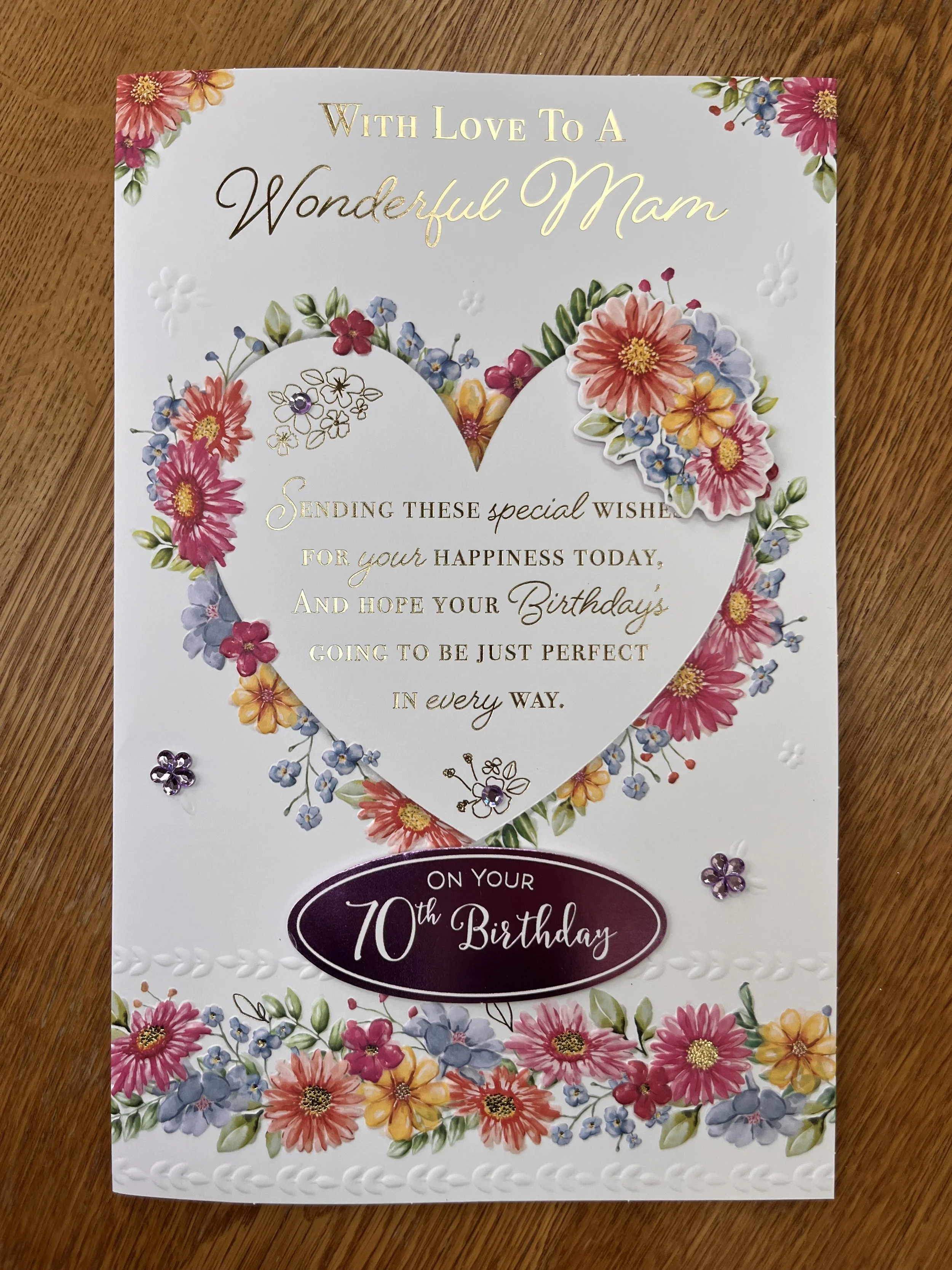 Extra Special Mam 70th birthday card