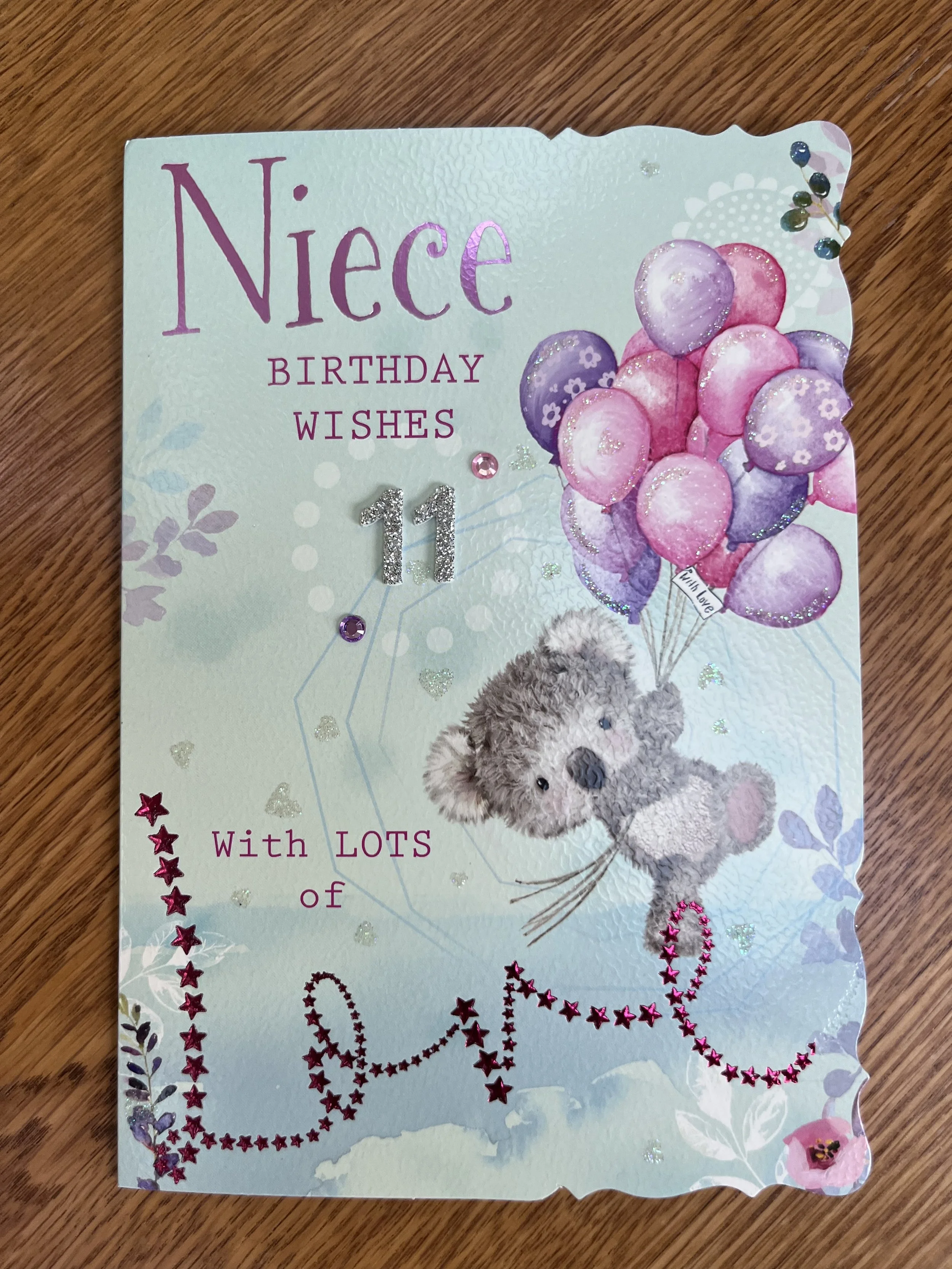 Niece 11th birthday card