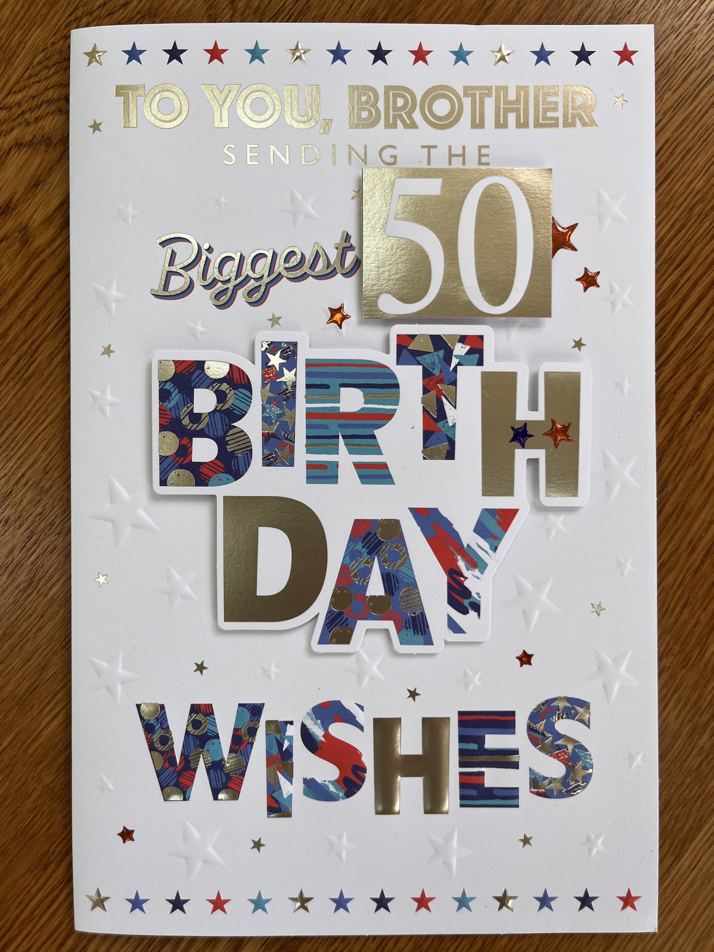 Extra Special Brother 50th Birthday card