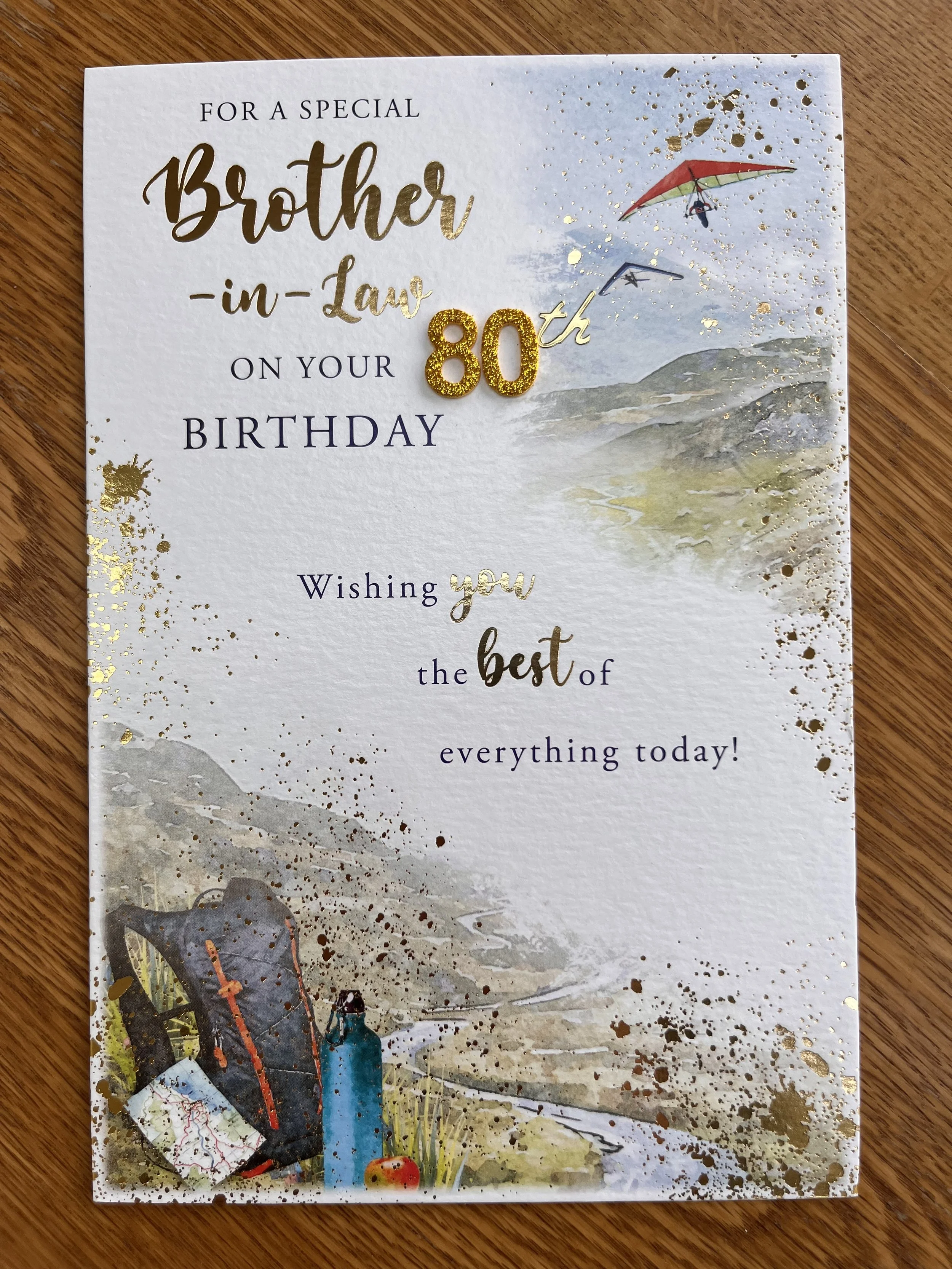Brother in Law 80th Birthday card