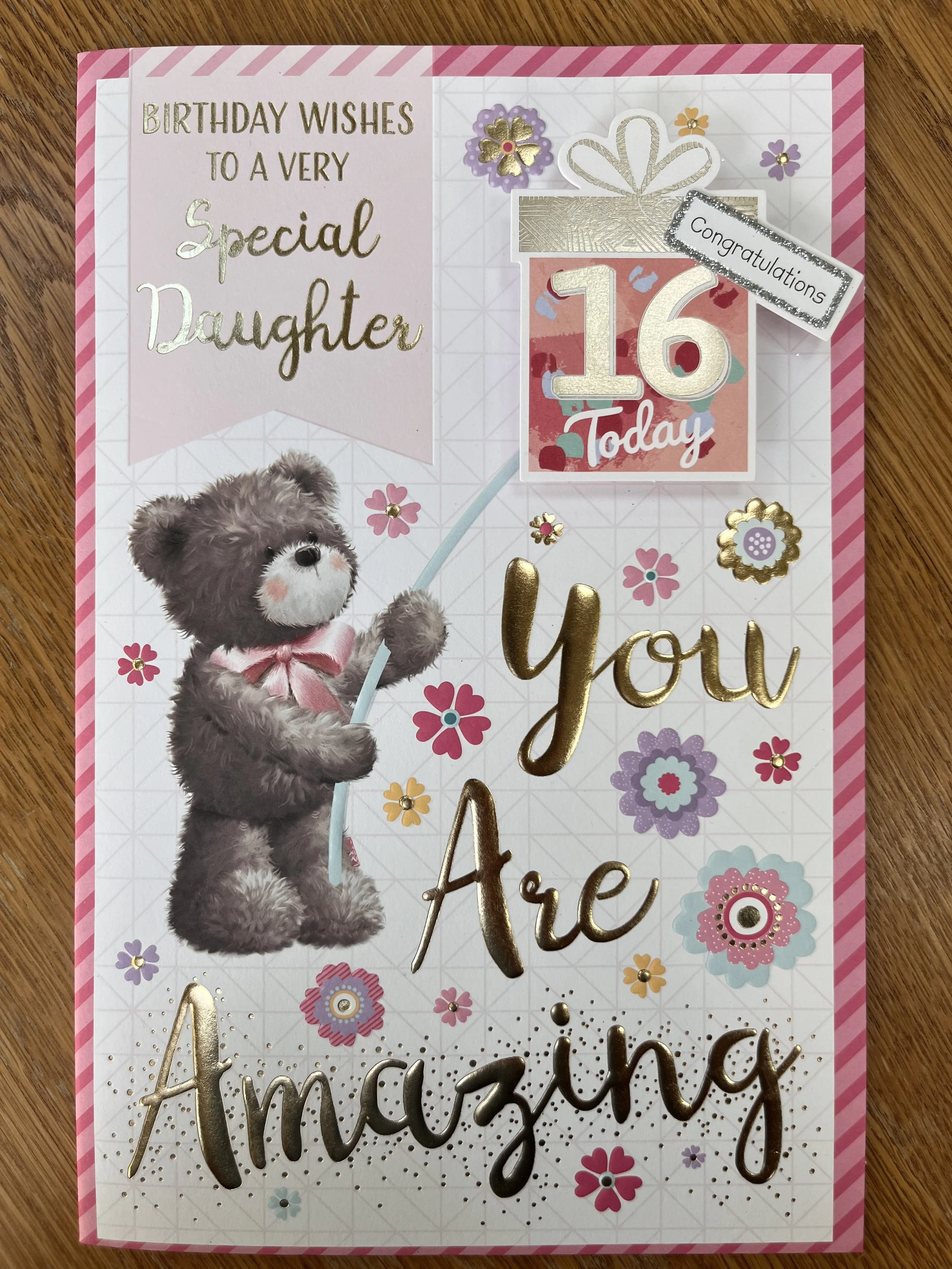 Born in 2009 Daughter 16th  birthday card