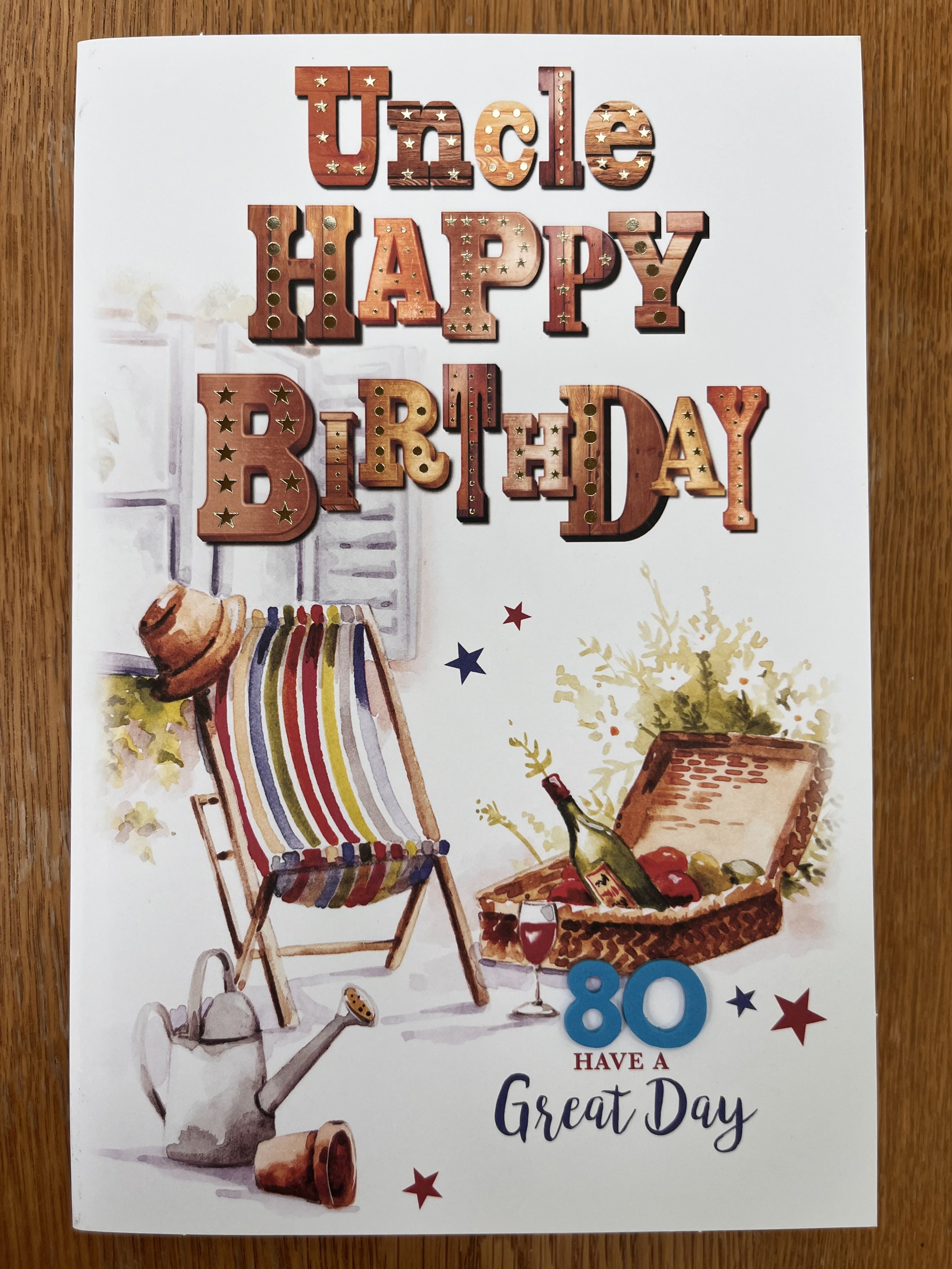 Uncle 80th Birthday Card
