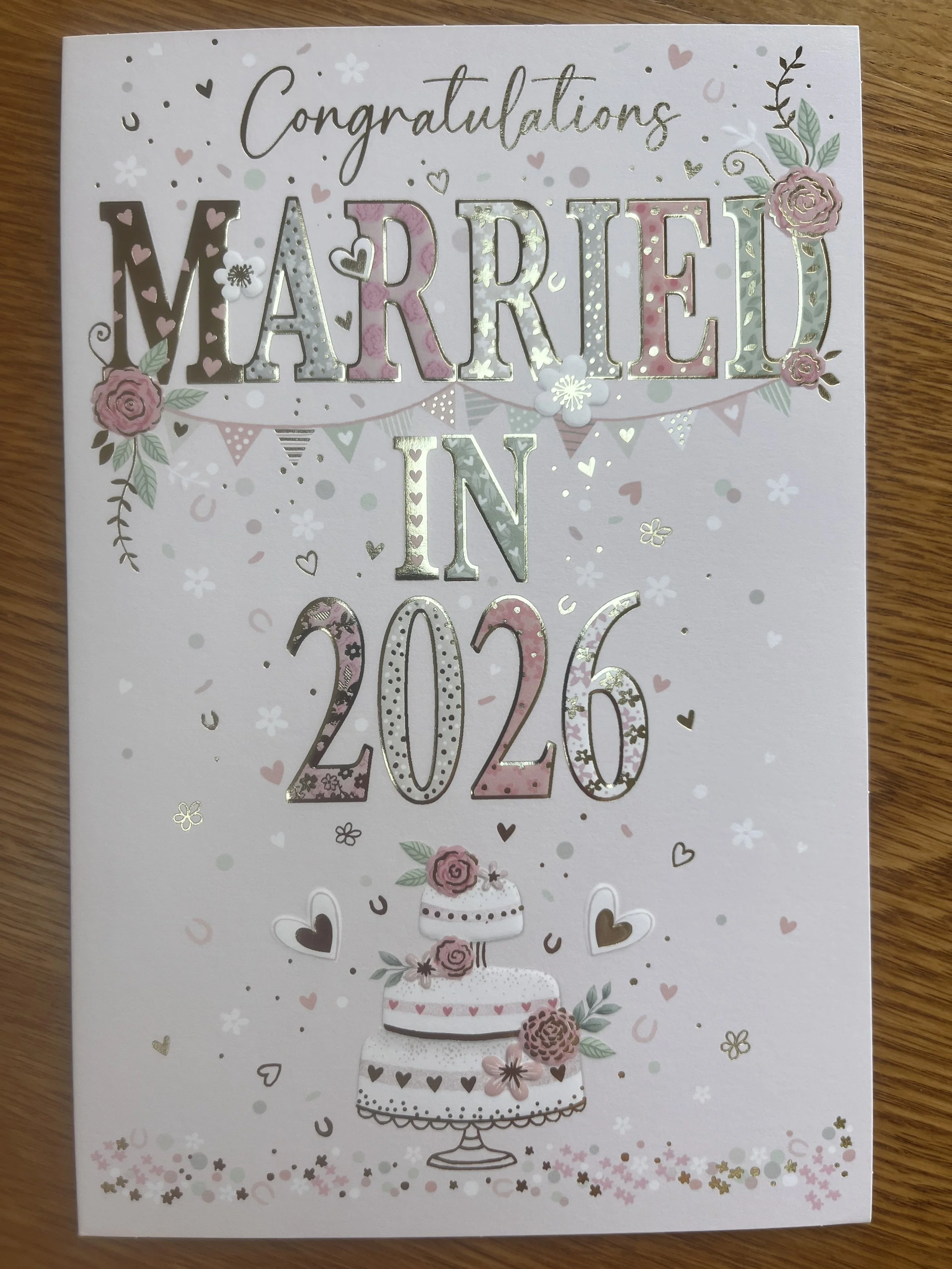 Married in 2026 Wedding Day Card