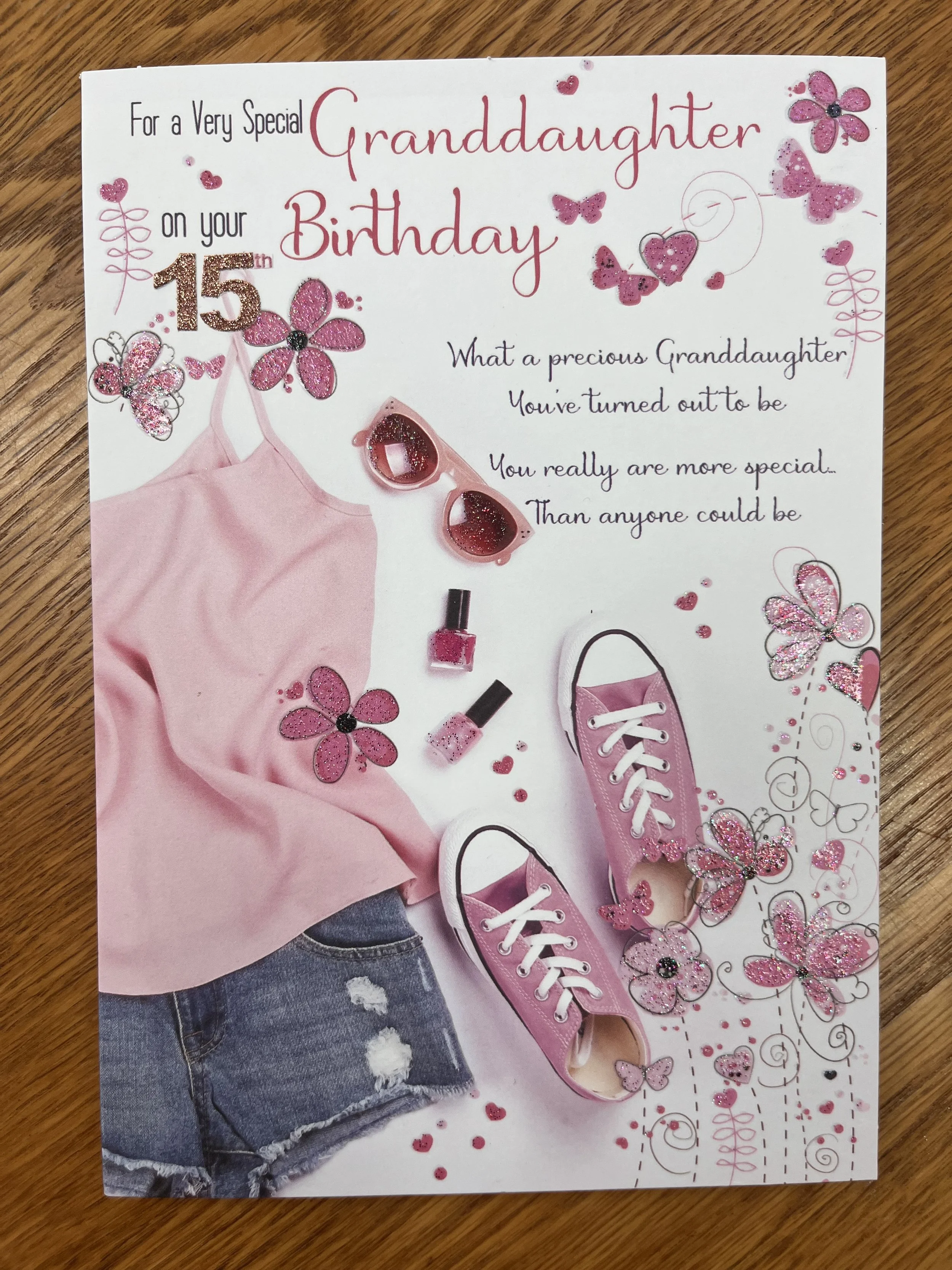 Special Granddaughter 15th birthday card