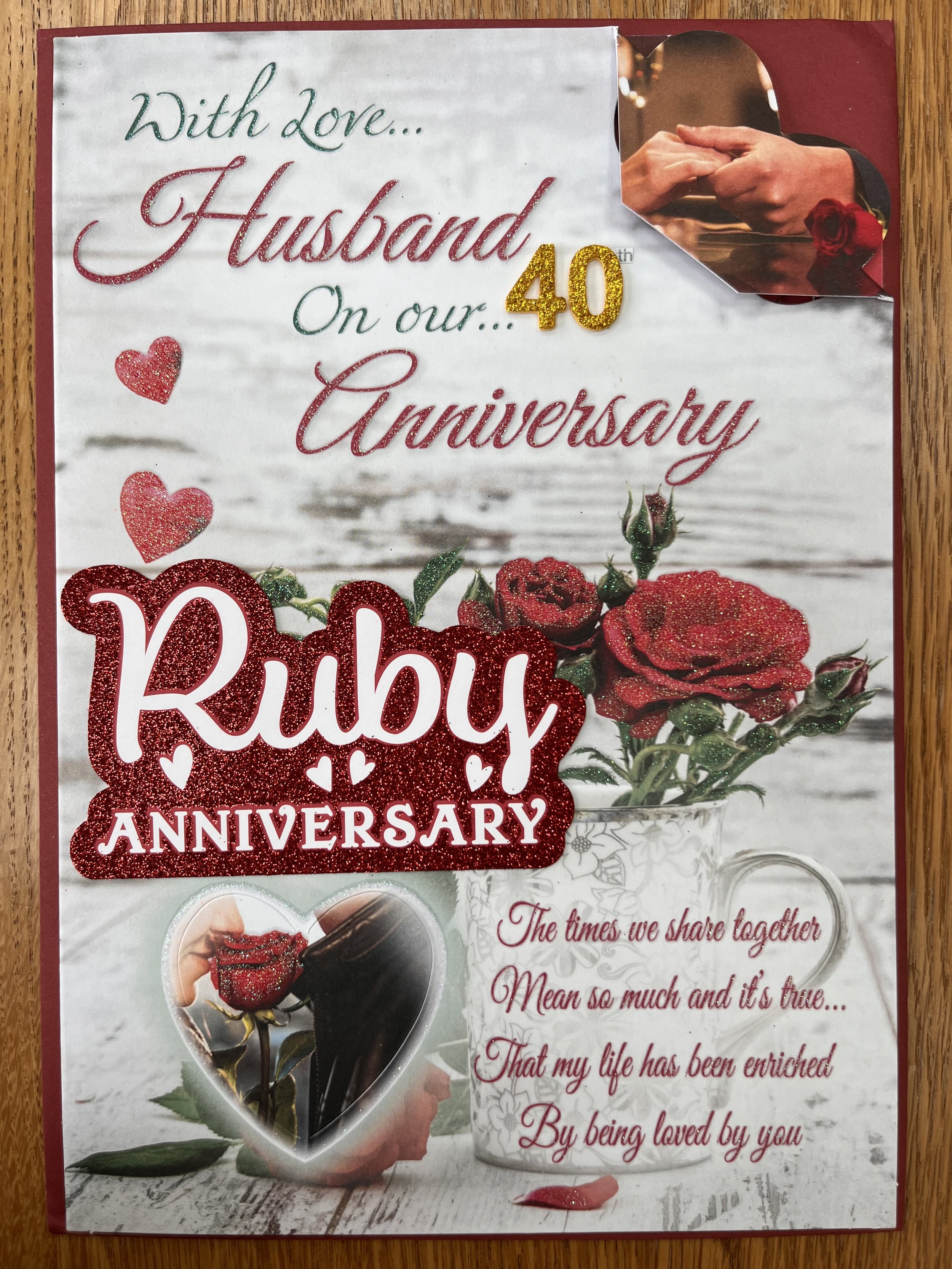 Husband Ruby Anniversary Card