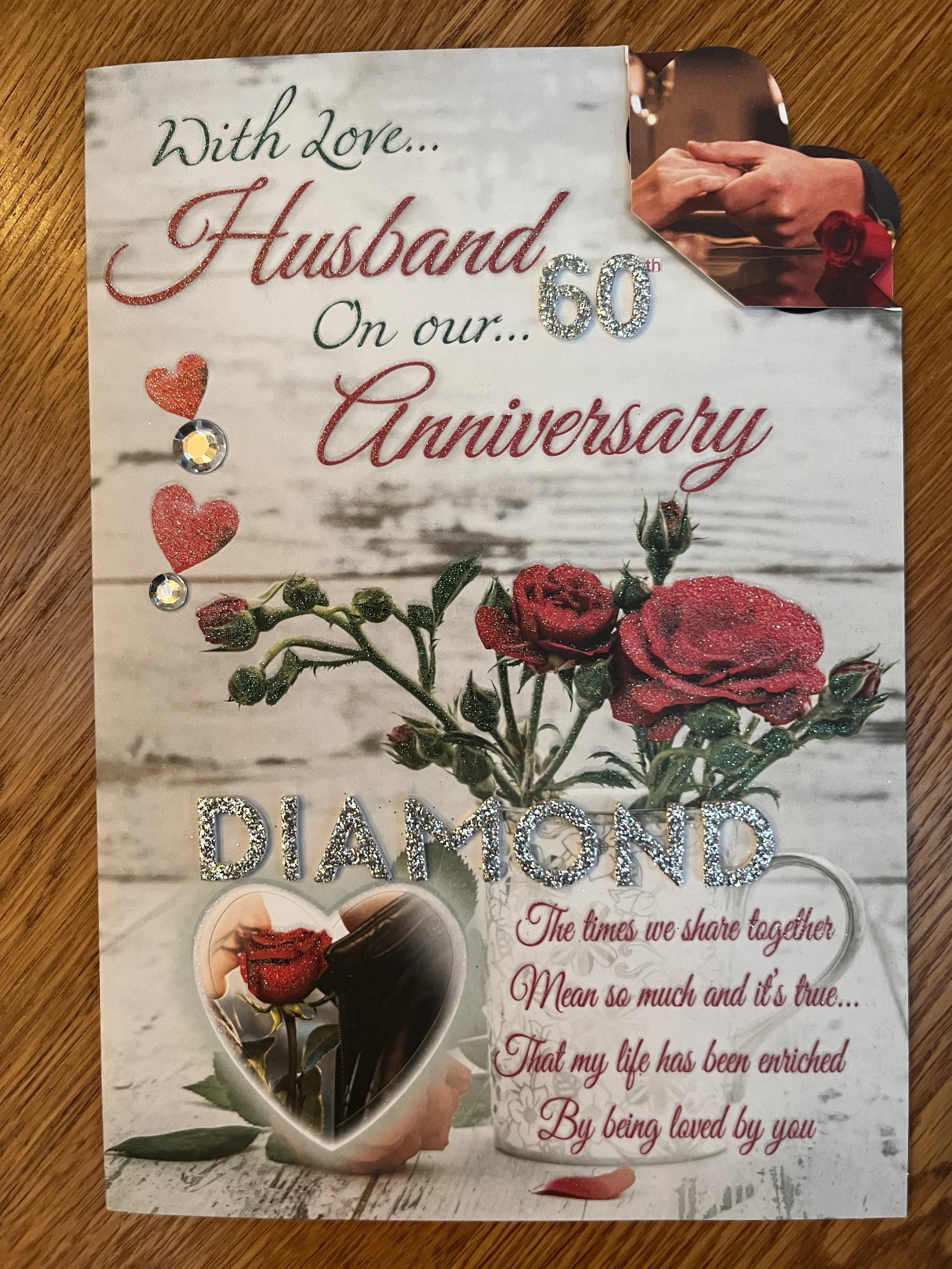 Special Husband Diamond anniversary card