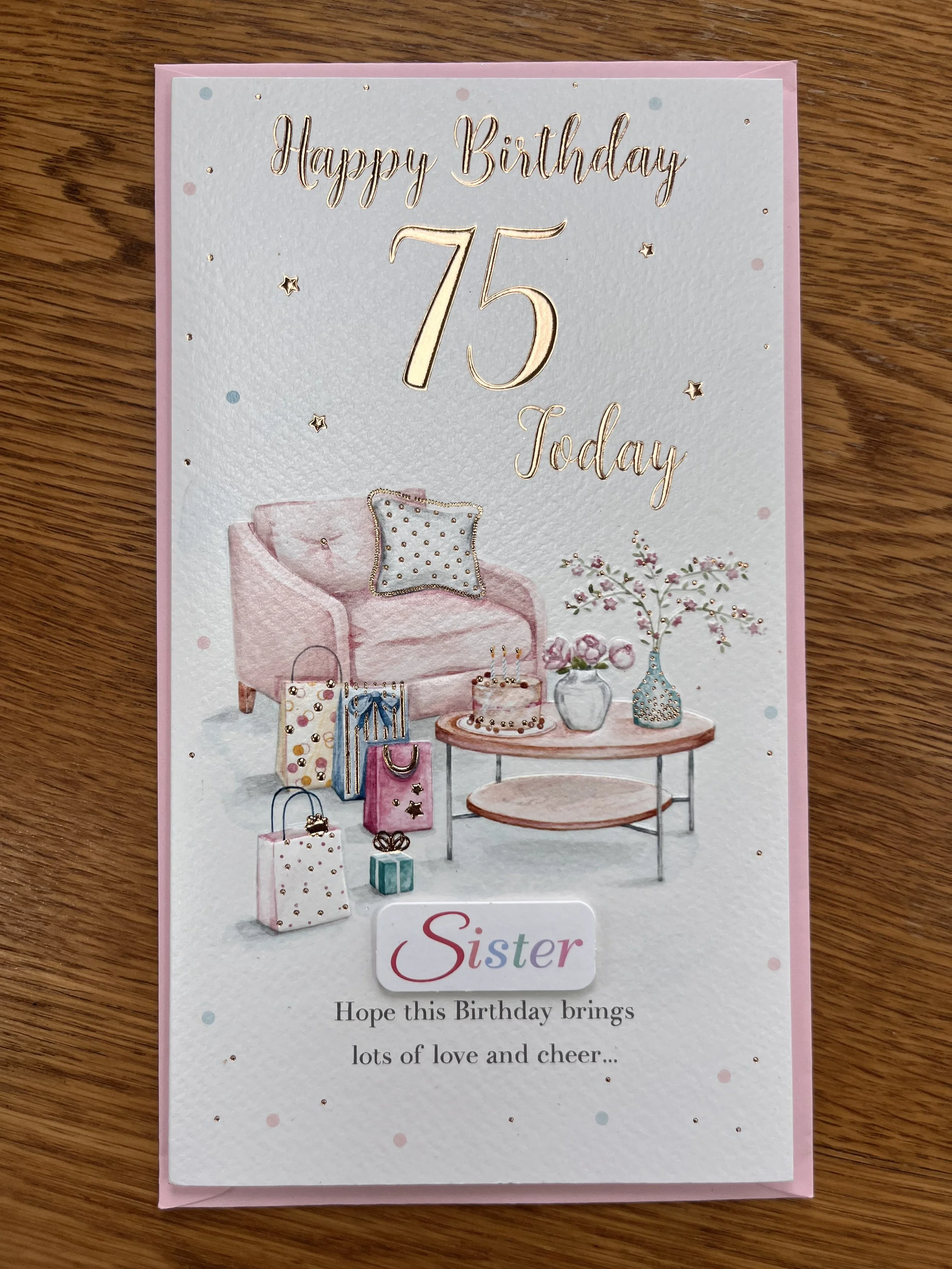 Sister 75th Birthday card