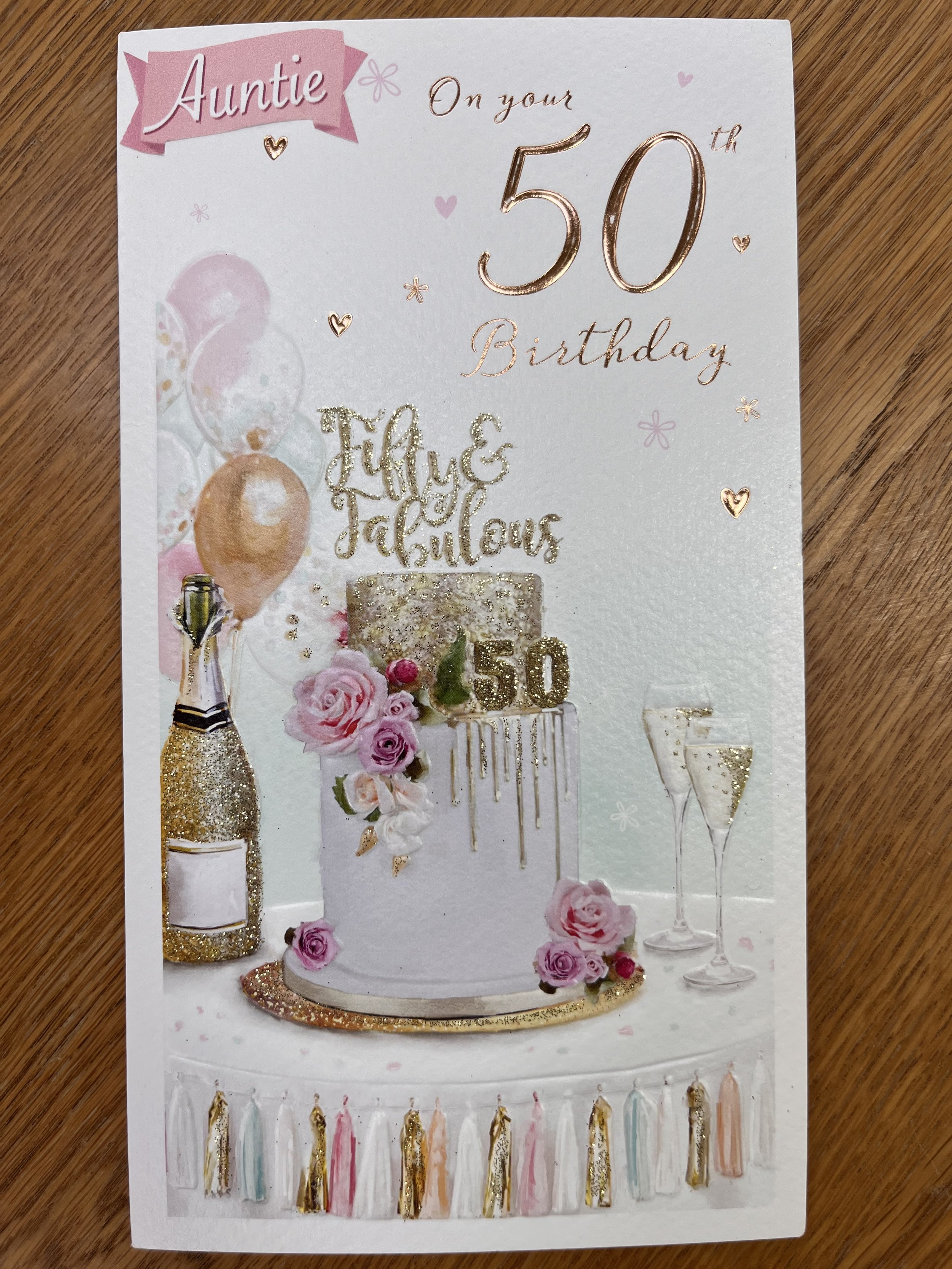Auntie 50th Birthday Card