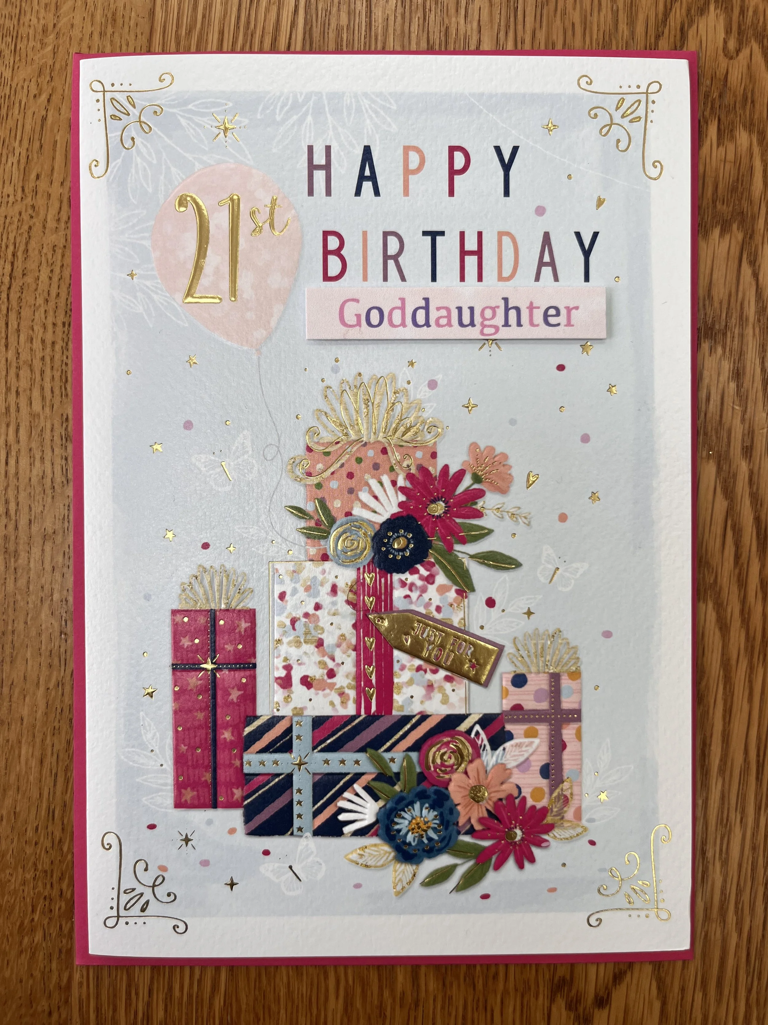 Goddaughter 21st Birthday card