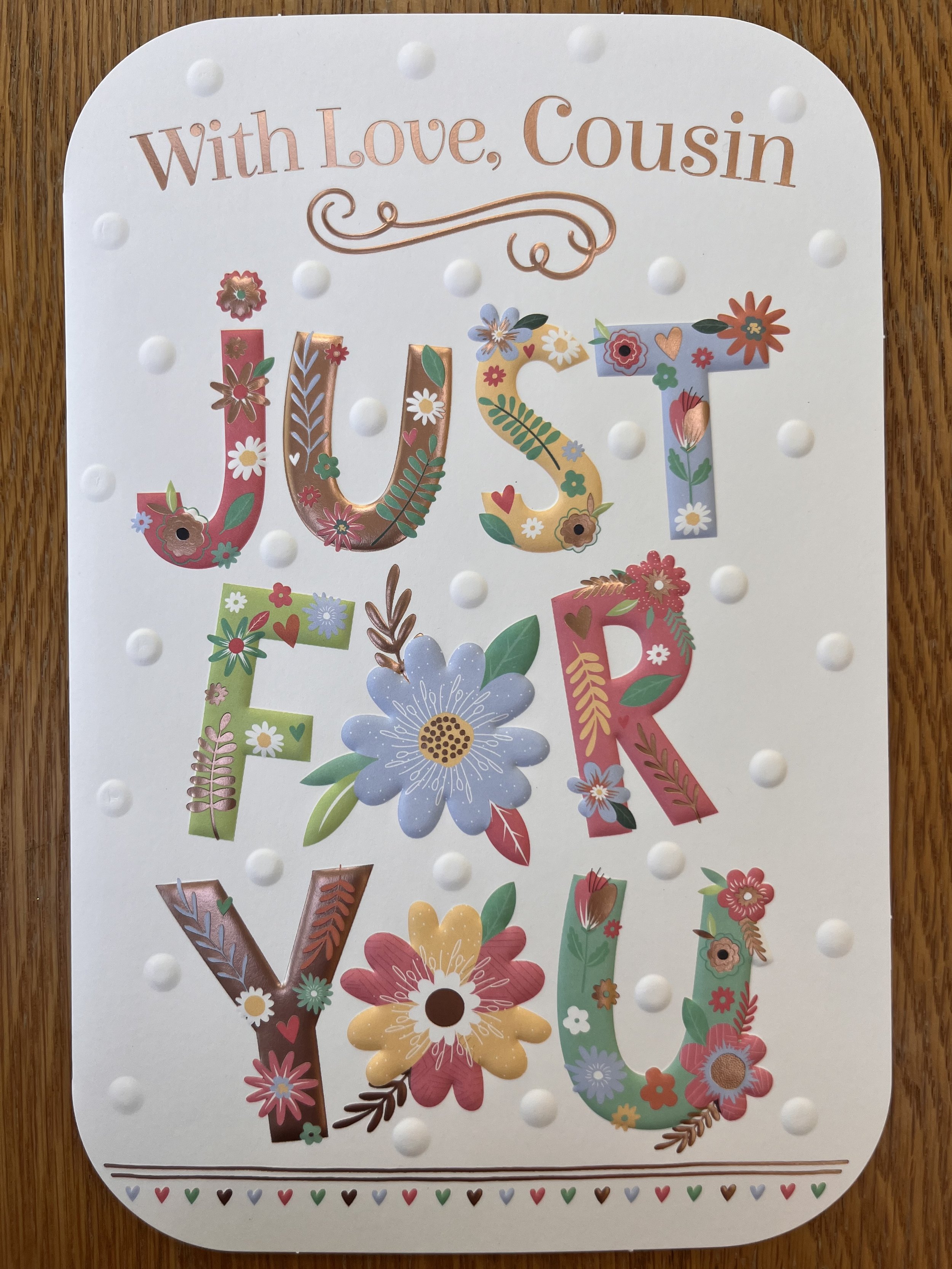 Cousin birthday card