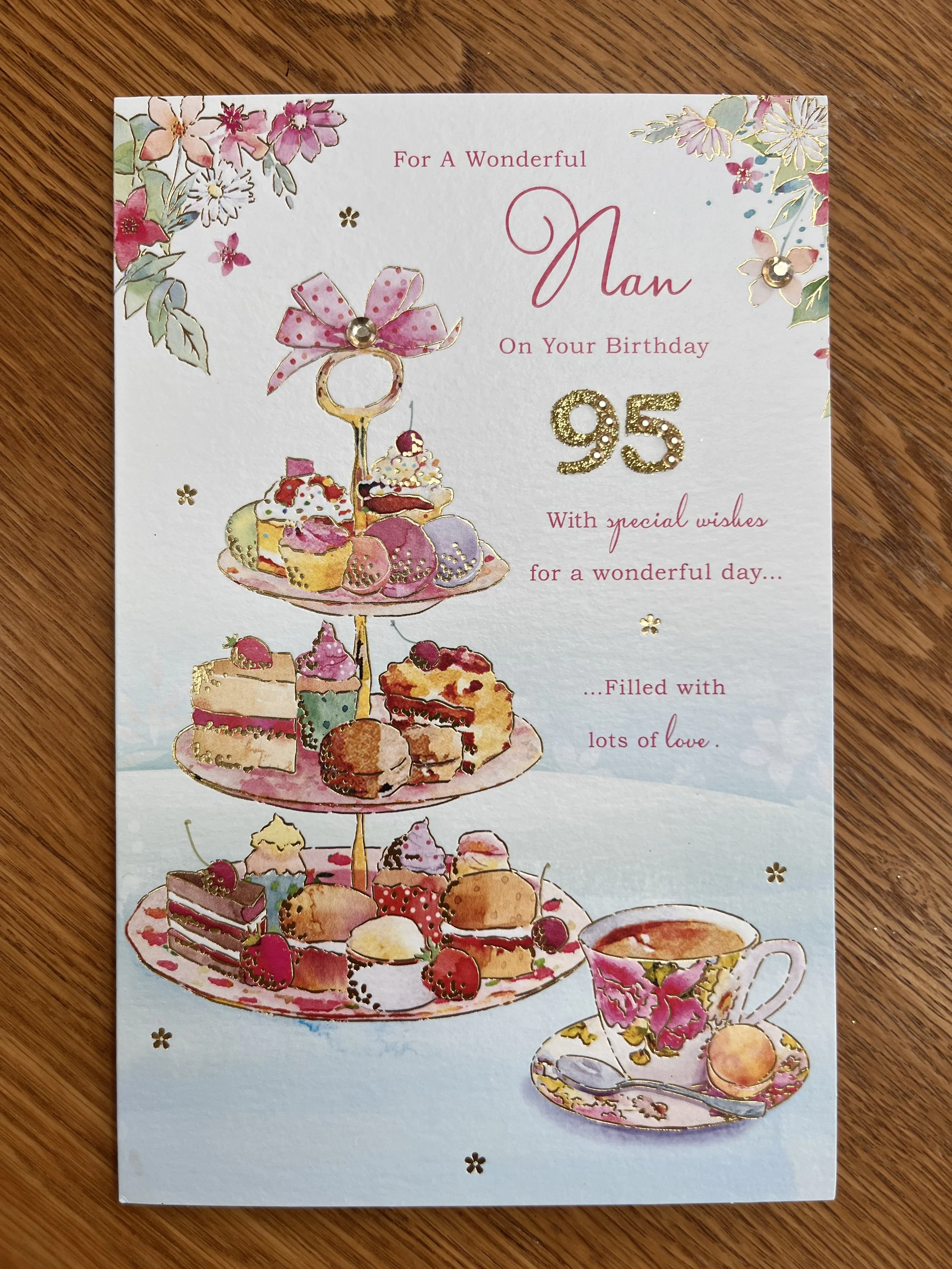 Nan 95th birthday card