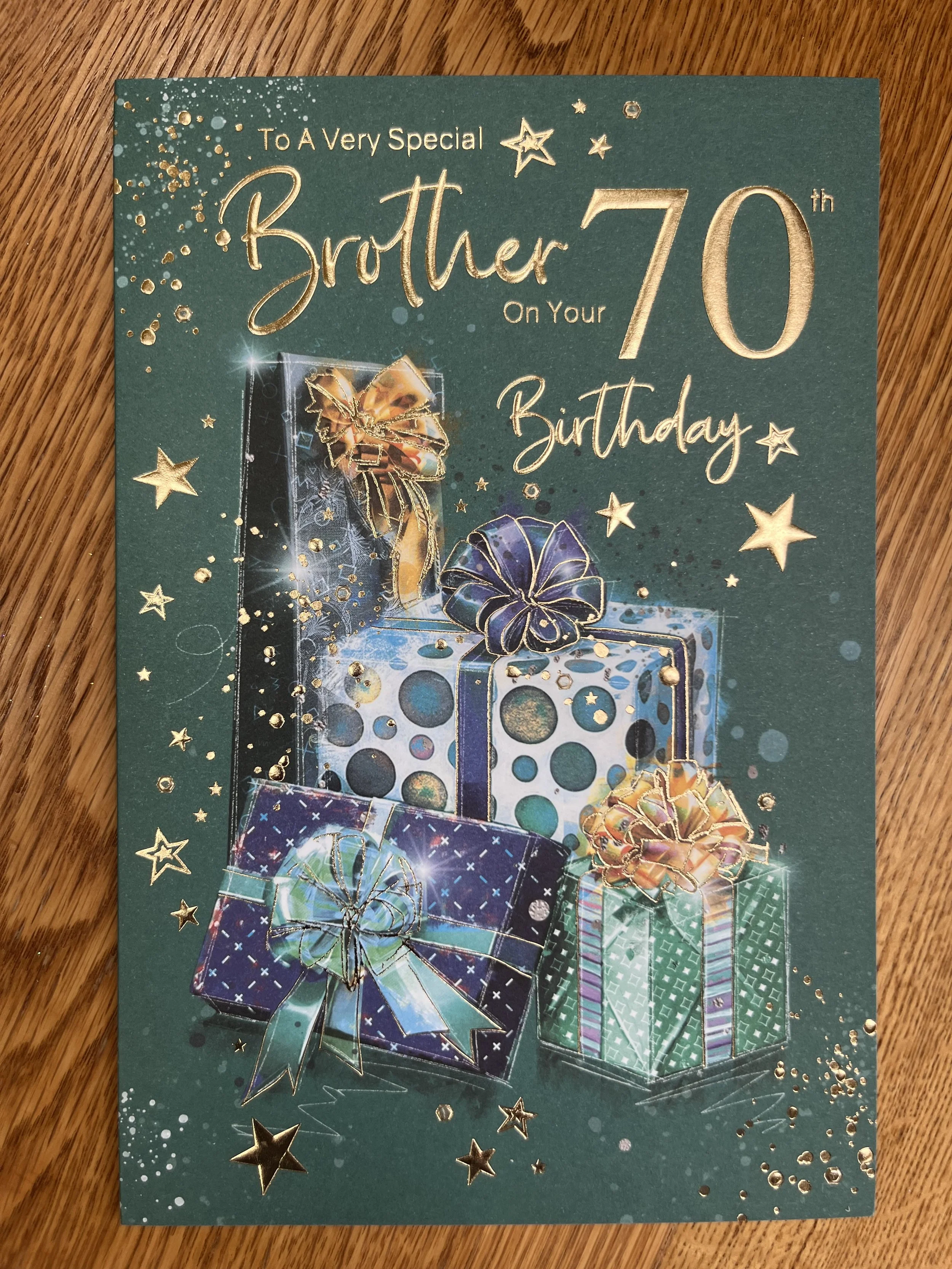 Brother 70th Birthday card