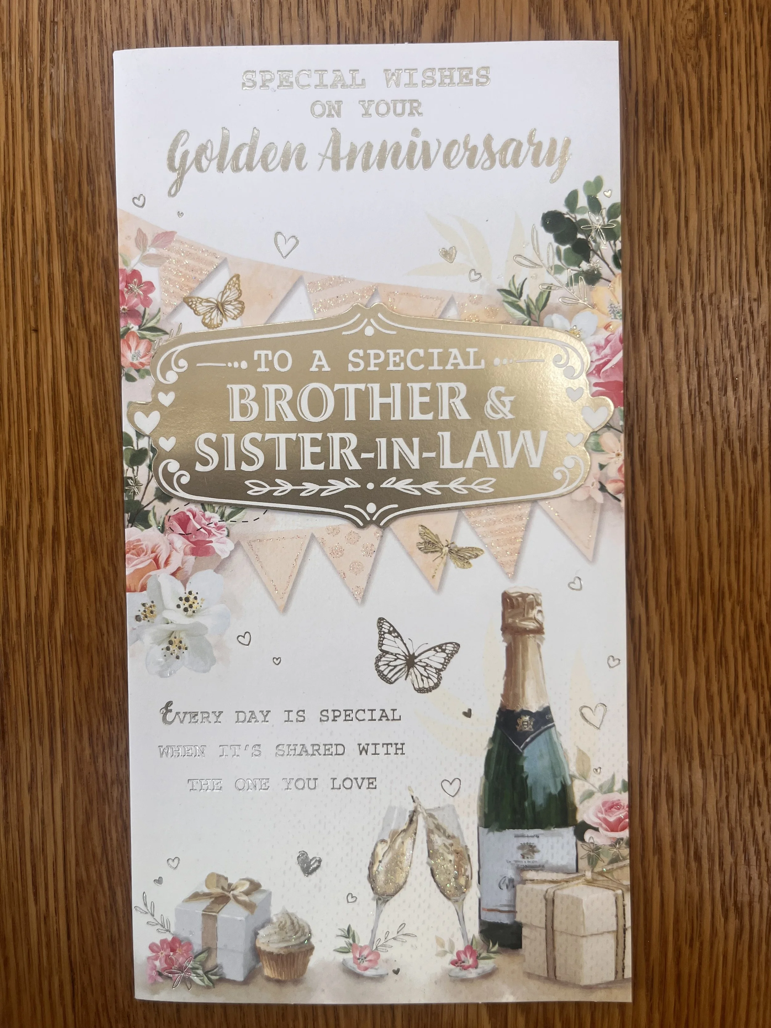 Brother and Sister in Law Golden anniversary Card