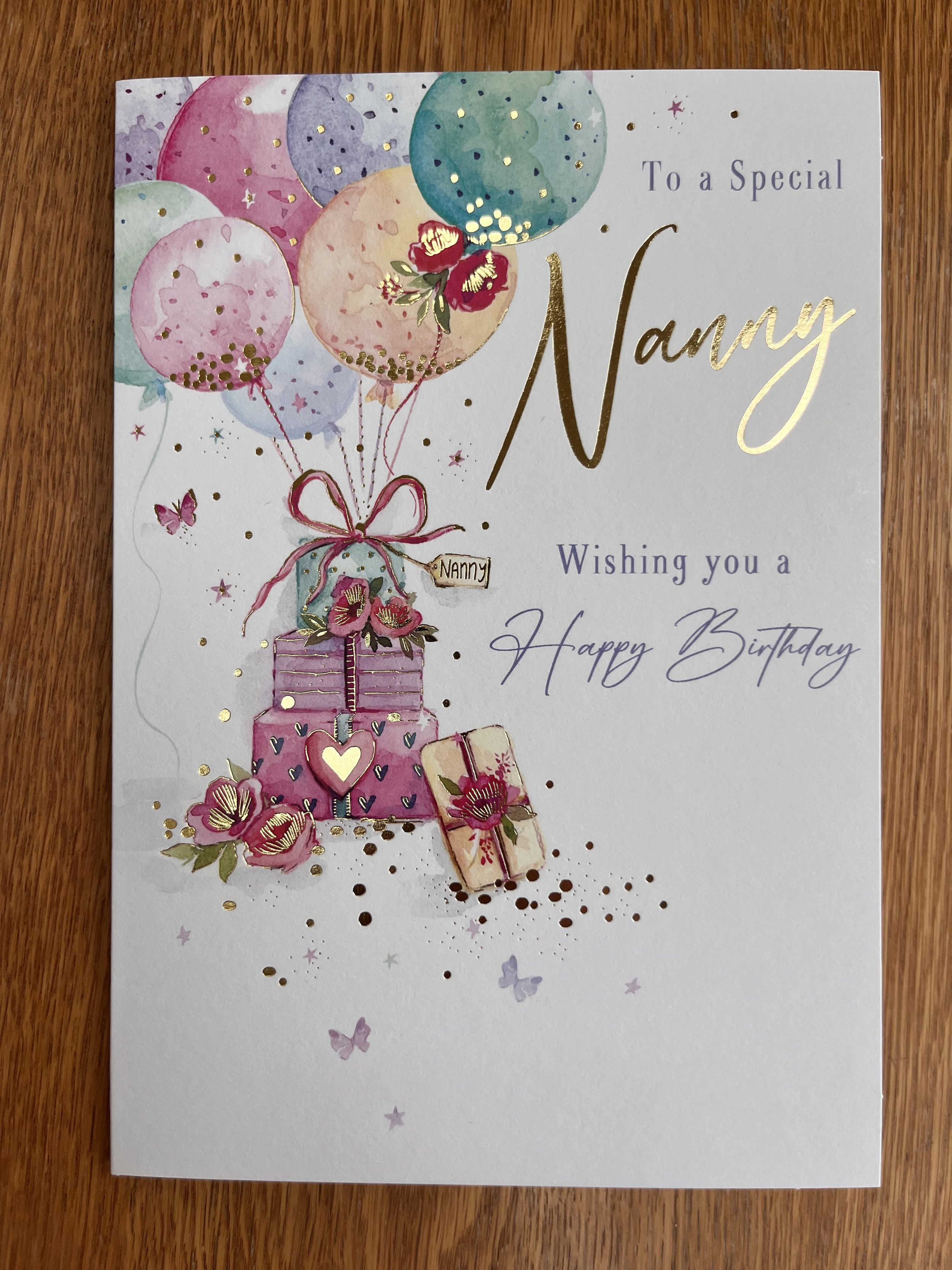 Nanny birthday card