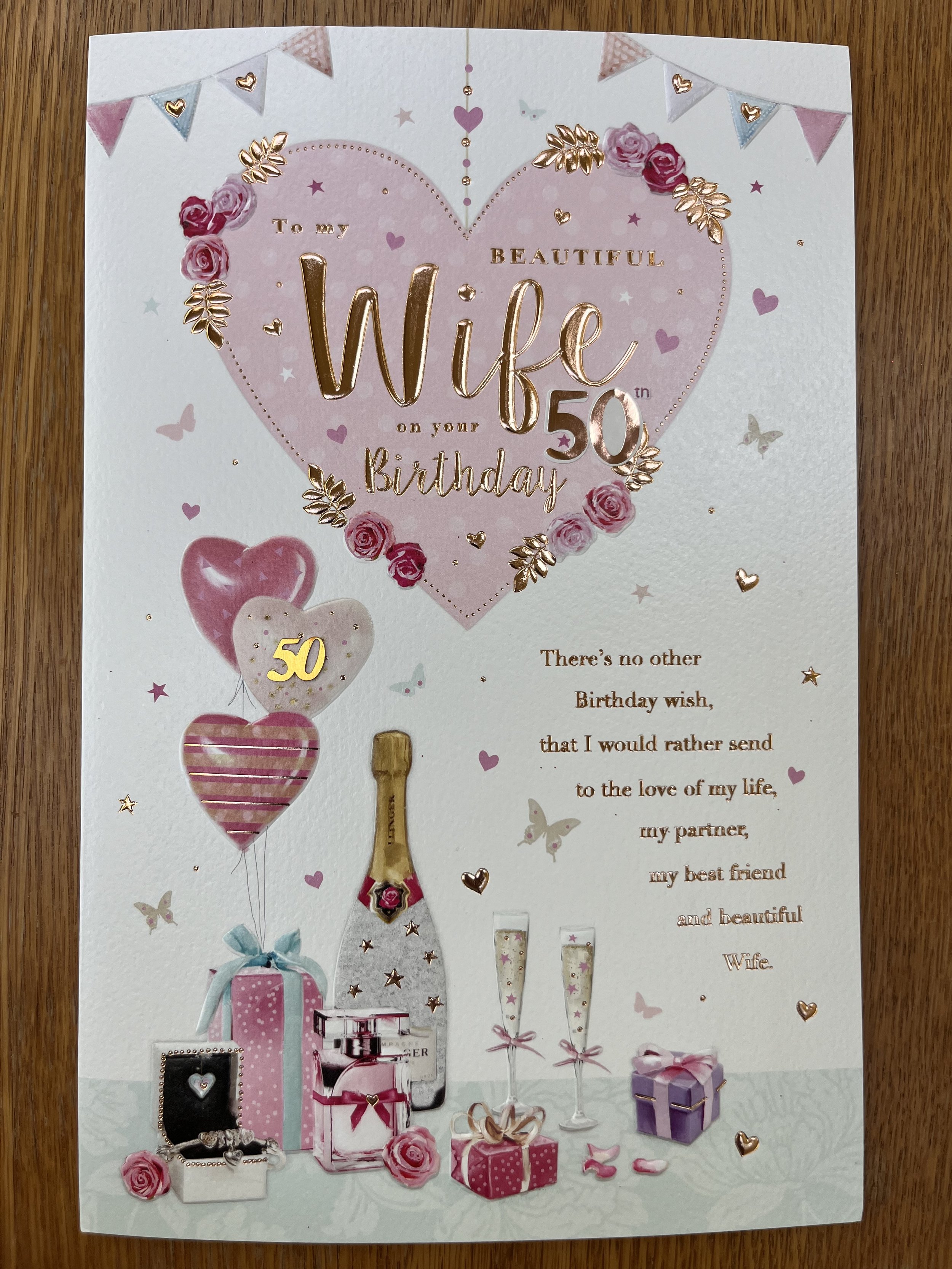 Wife 50th Birthday Card