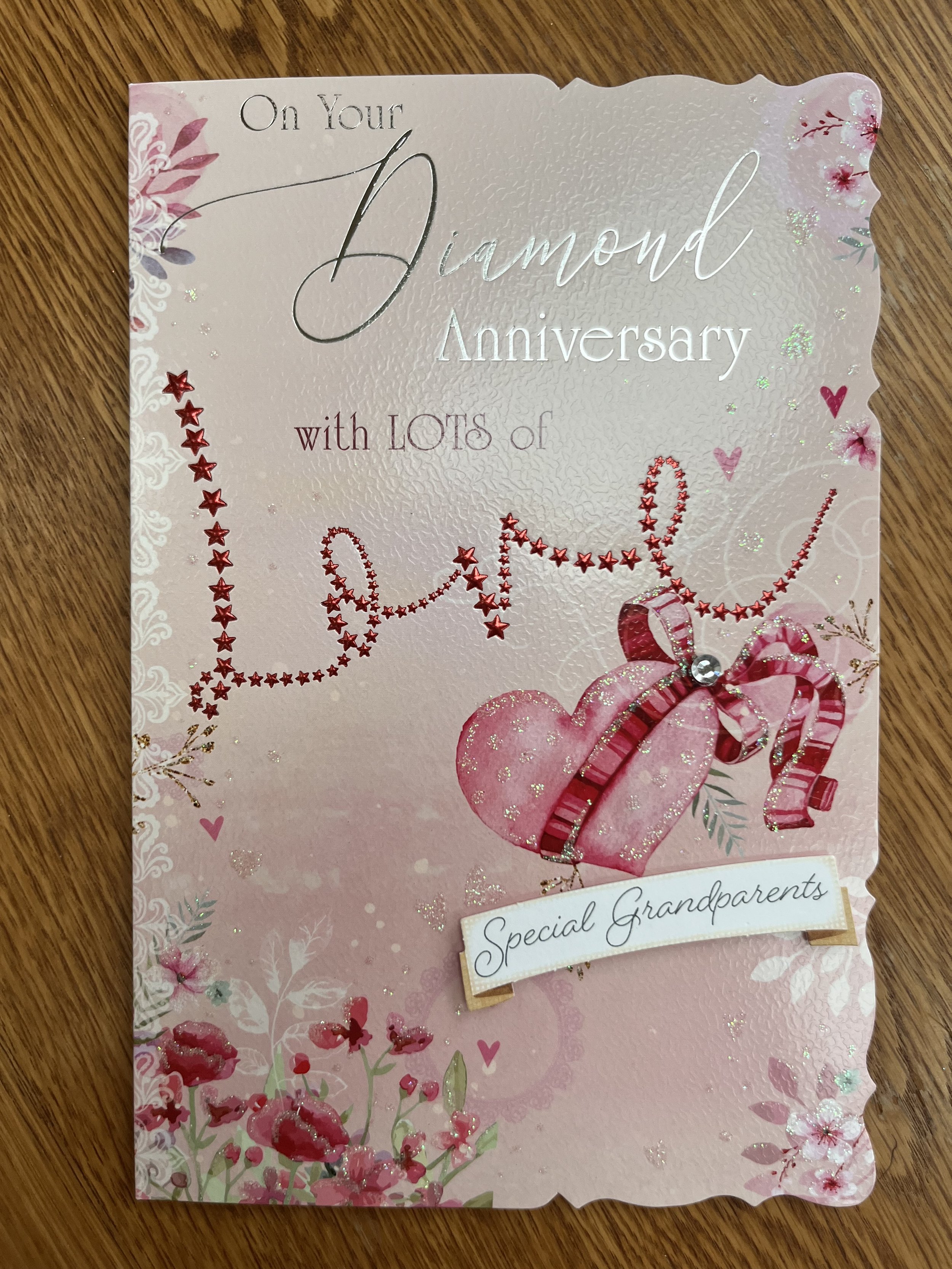 Grandparents diamond anniversary card