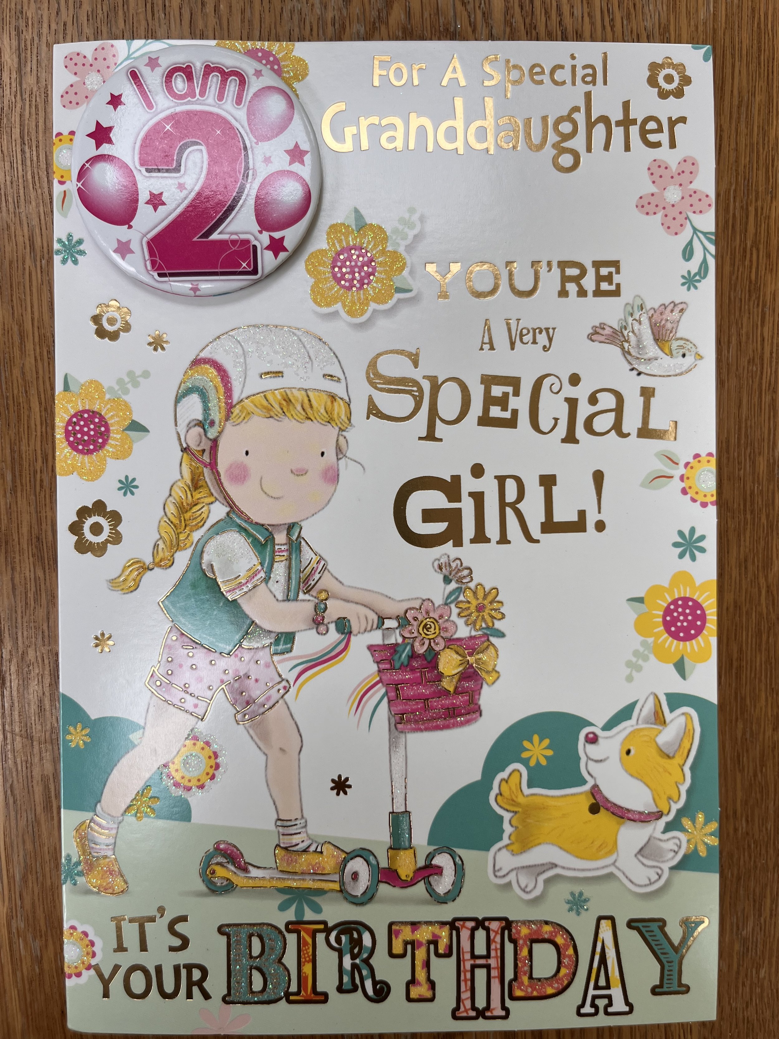 Granddaughter Age 2 Birthday Card