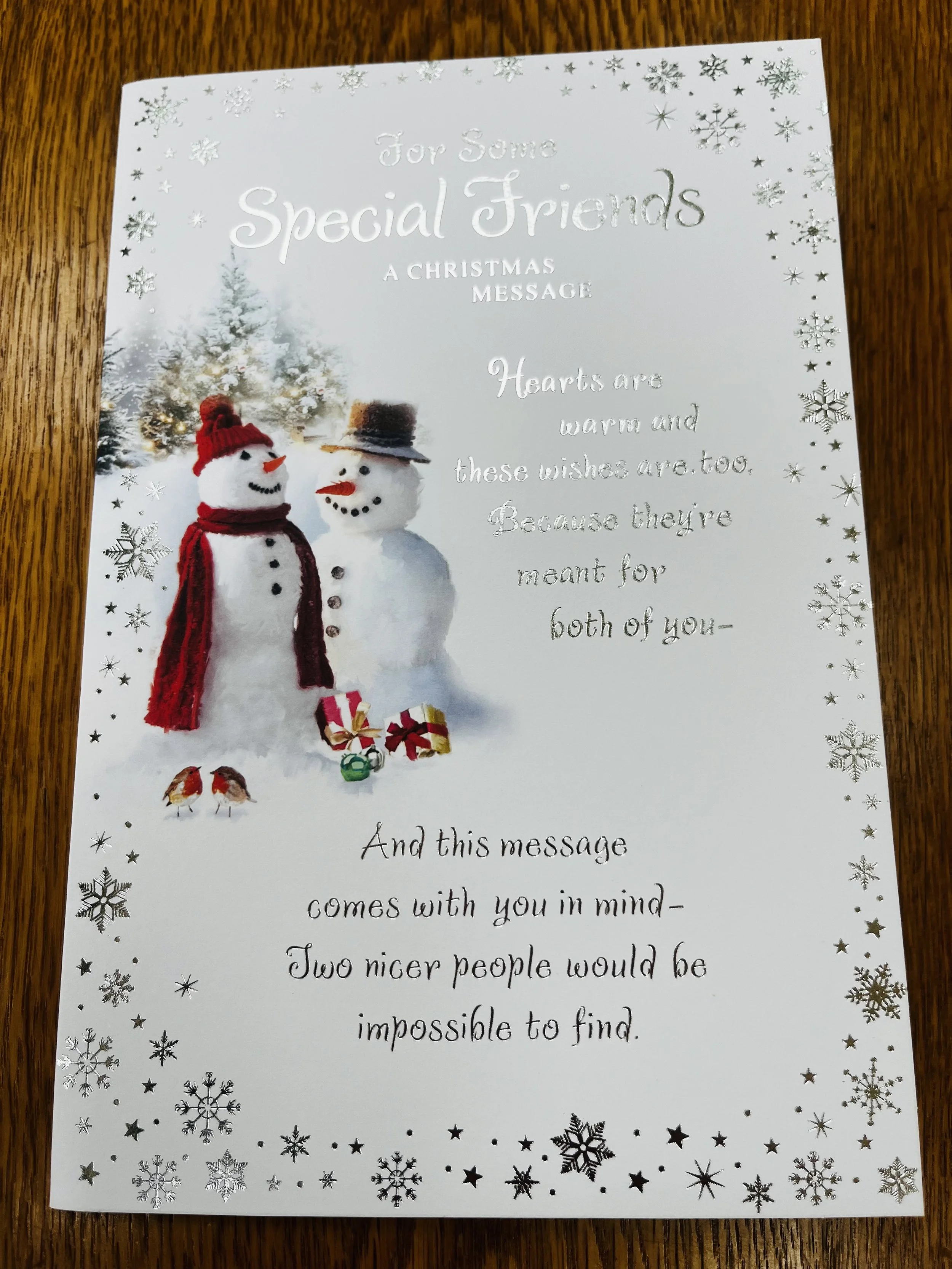 Special Friends christmas card