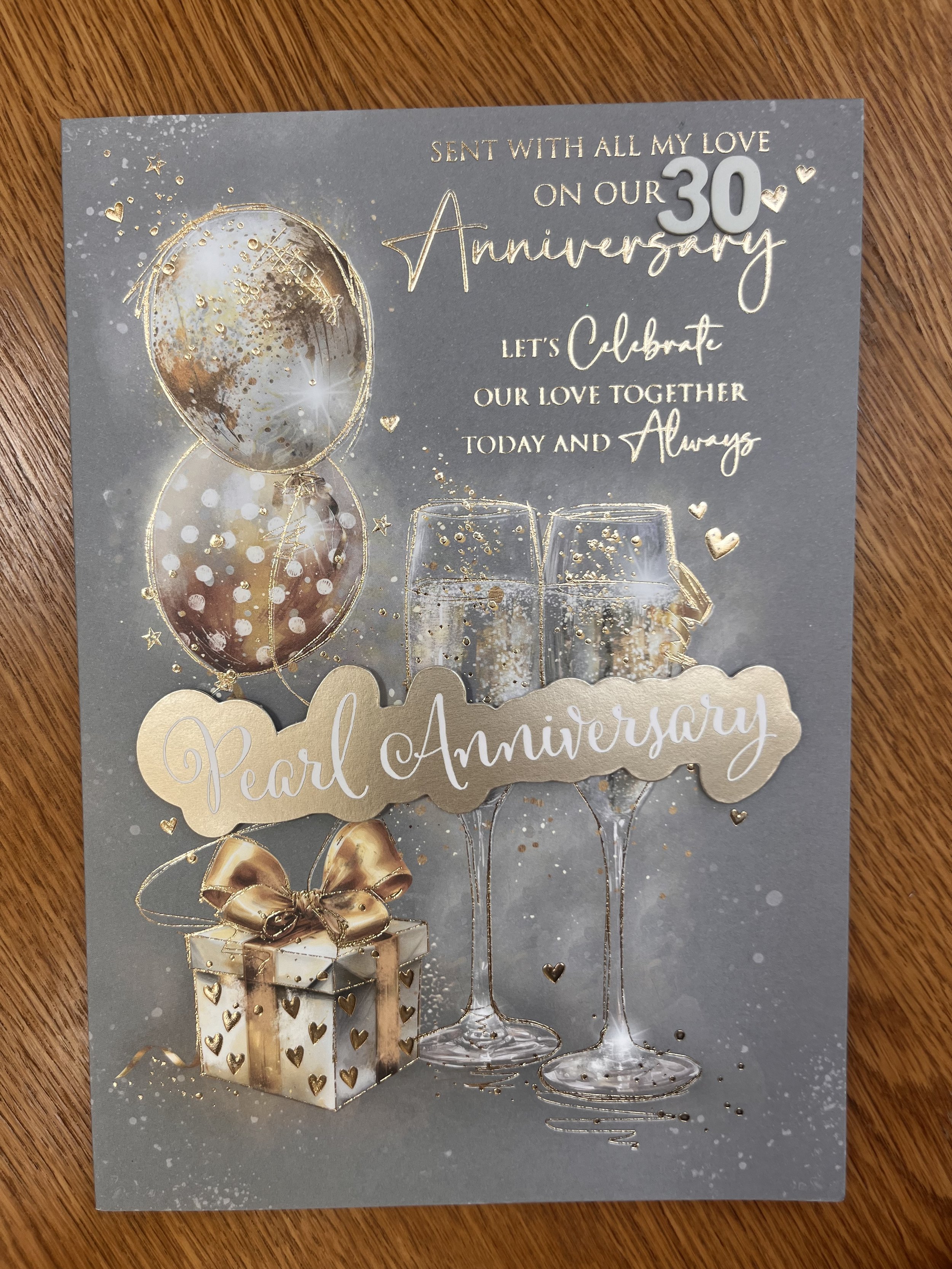 Our  Pearl anniversary Card