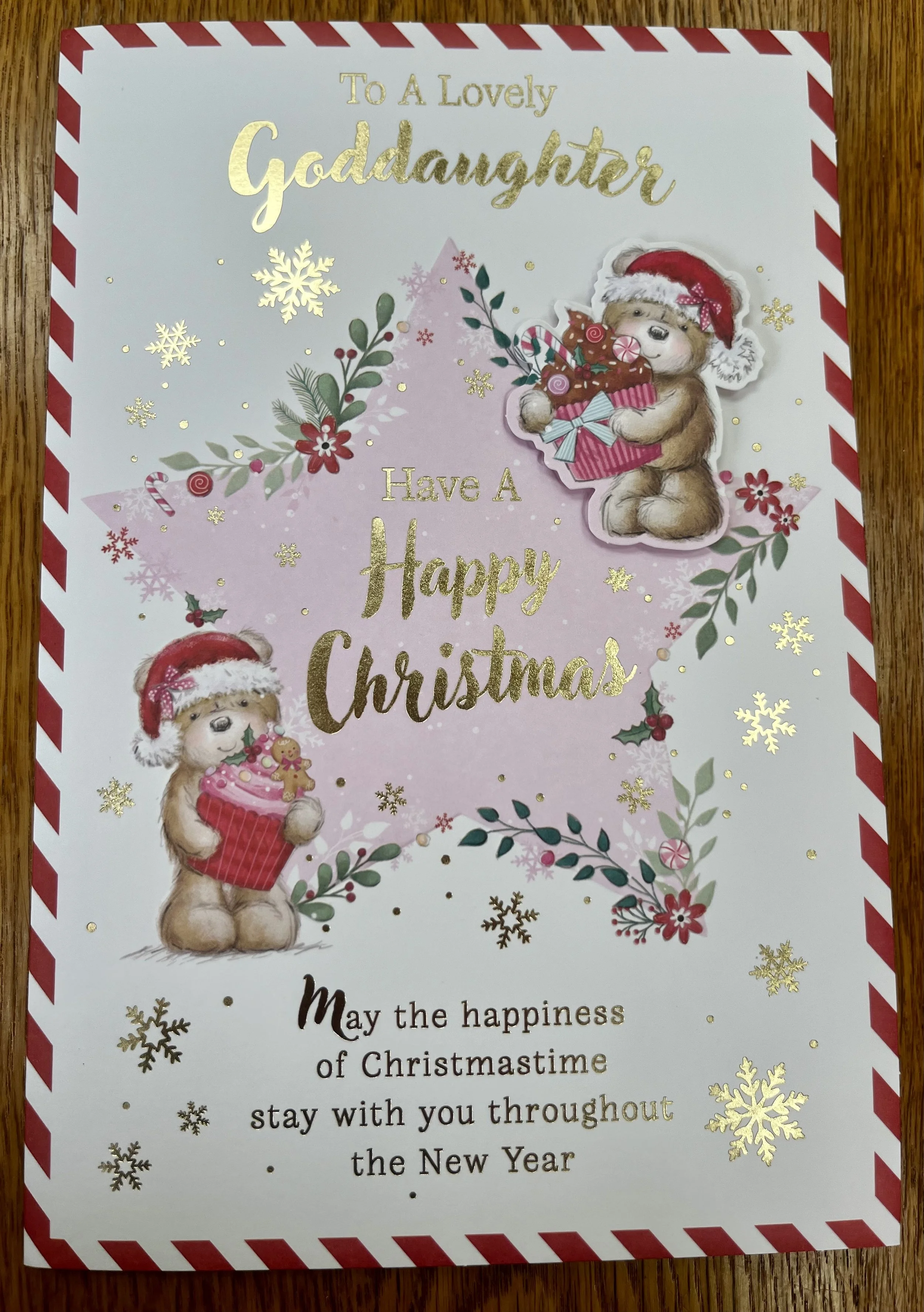Goddaughter christmas card