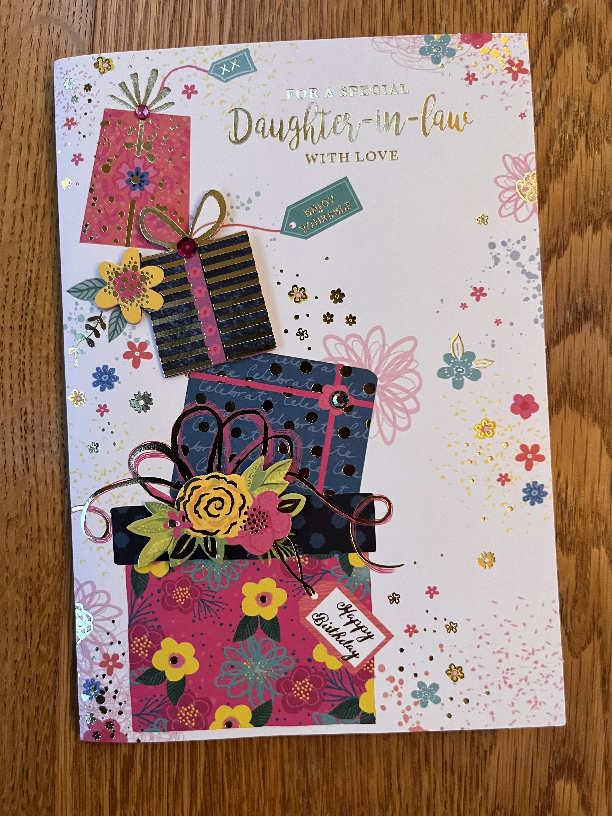 Daughter in Law birthday card