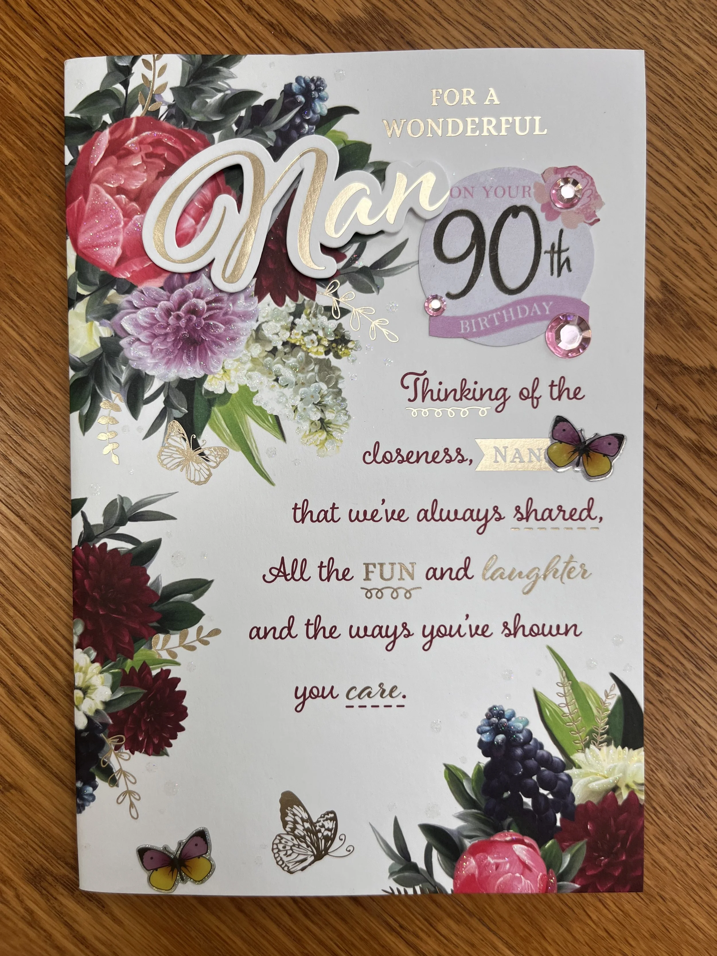 Extra Special Nan 90th birthday card