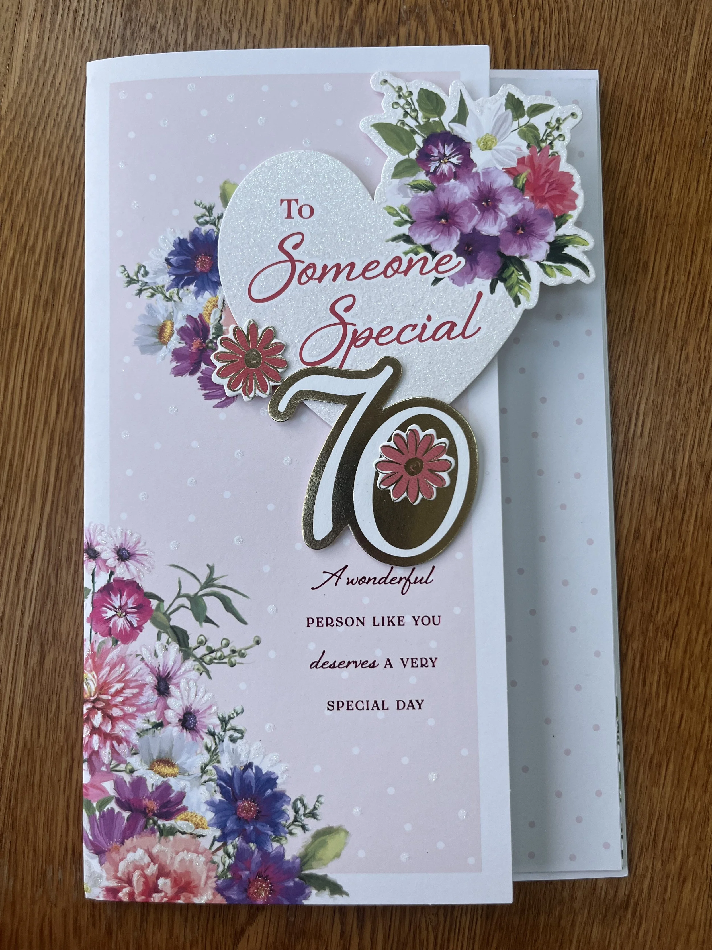 Someone Special 70th birthday card