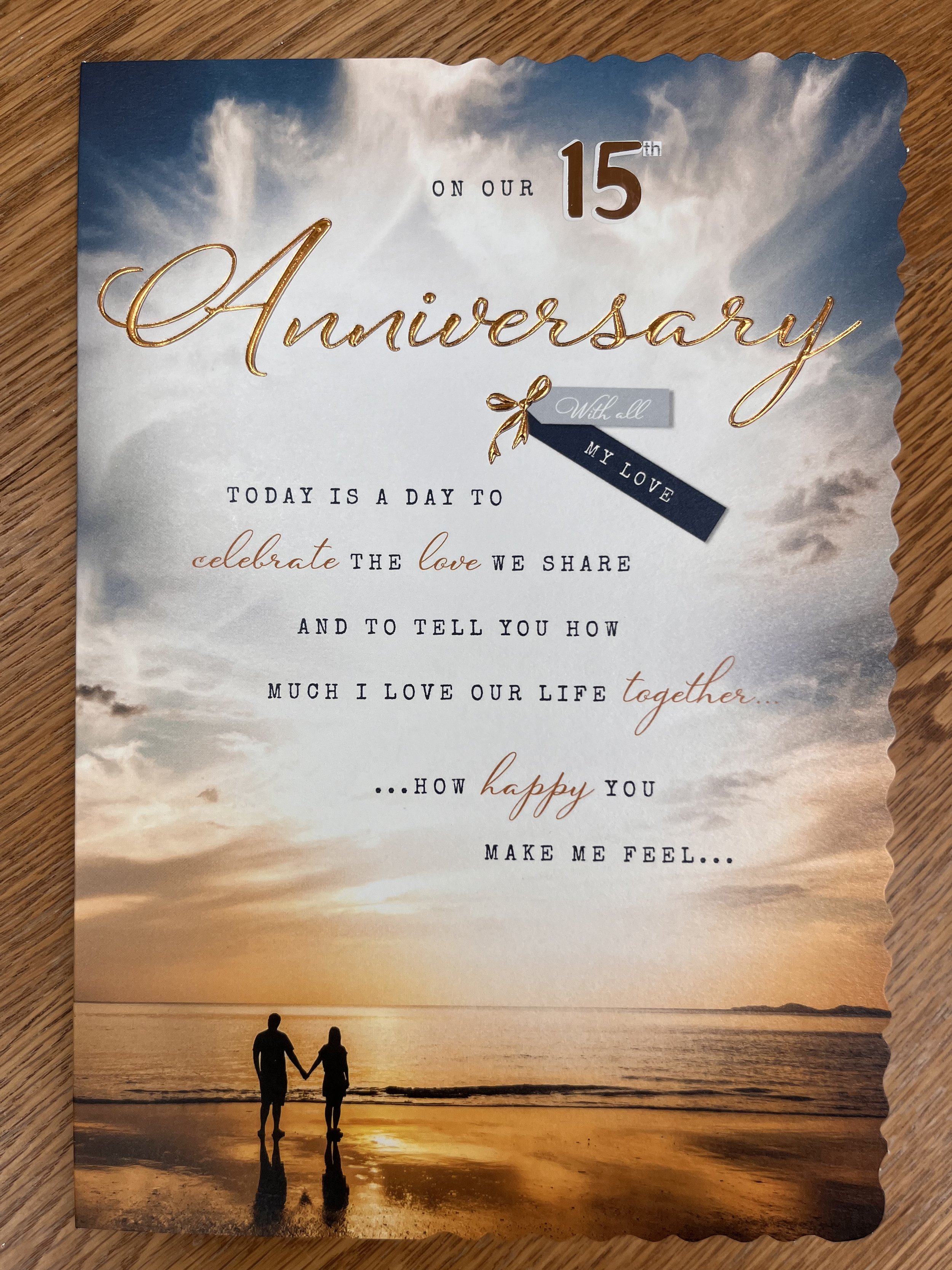 Our 15th anniversary card