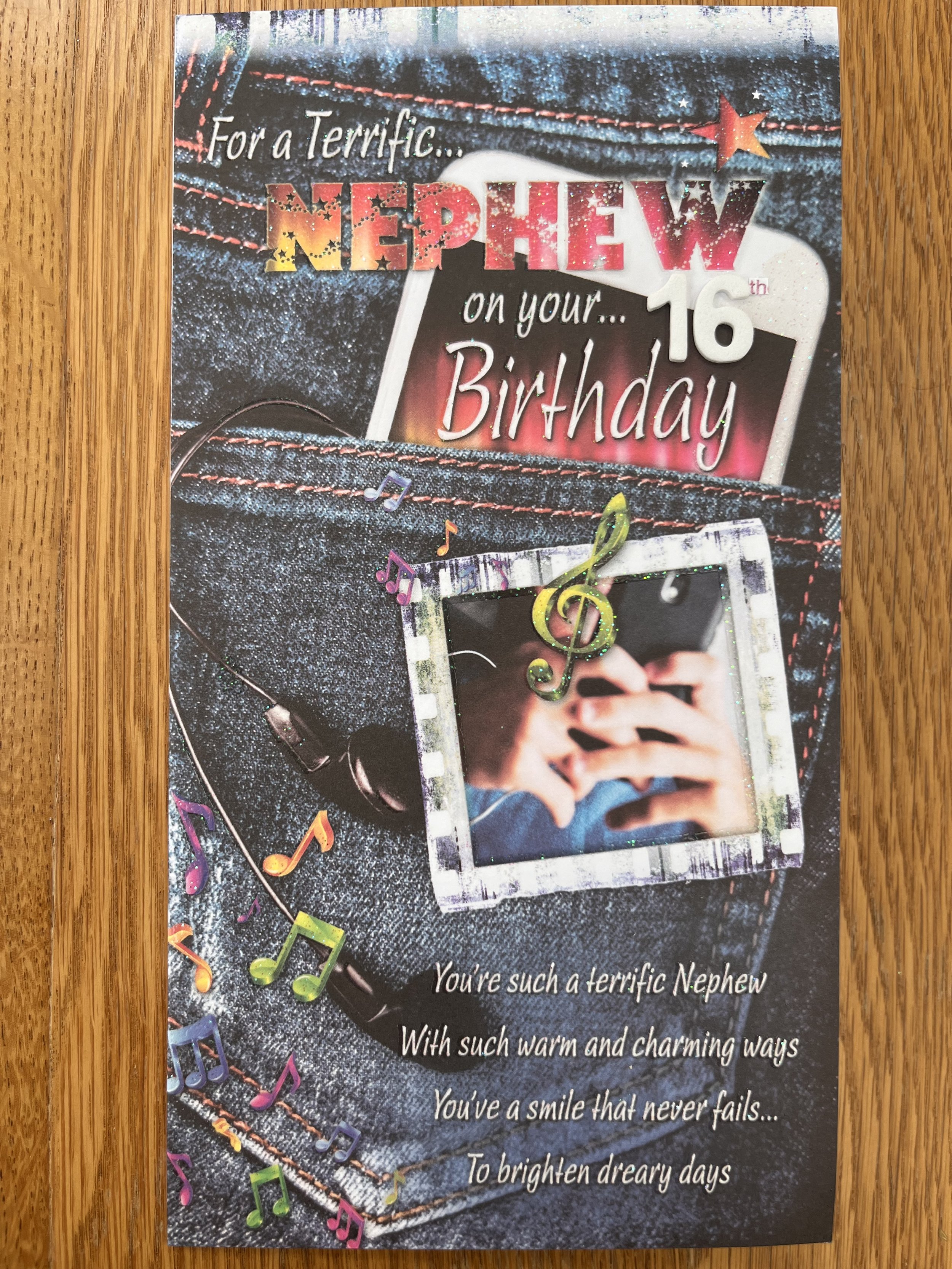 Nephew 16th Birthday Card