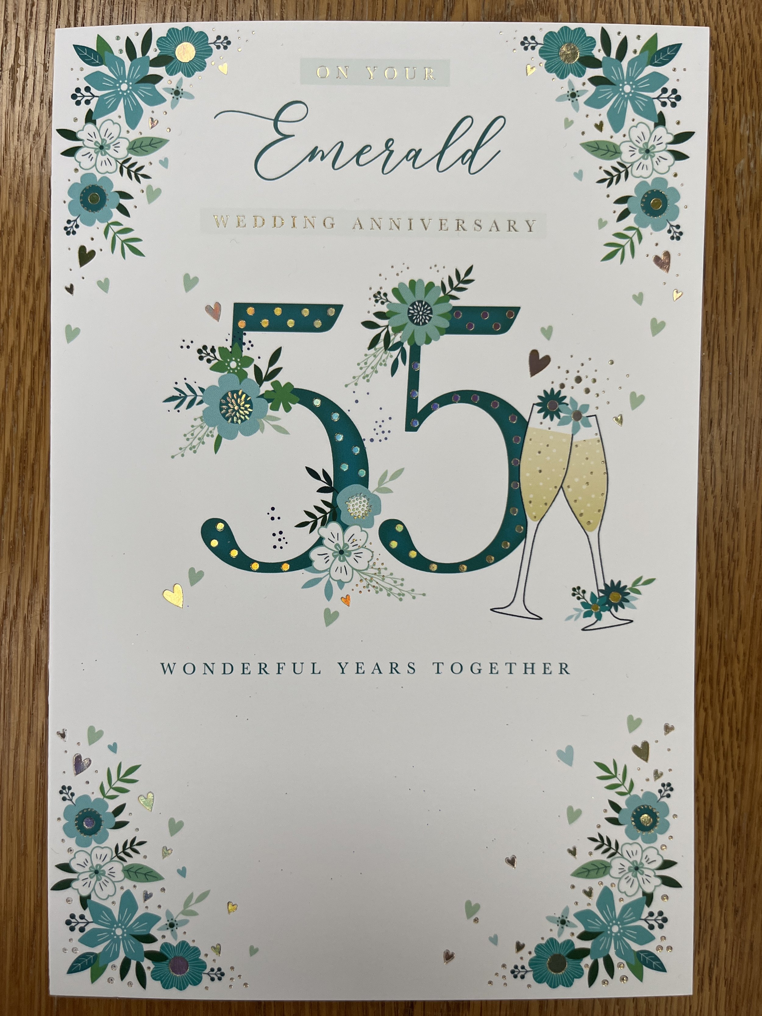 Emerald Anniversary Card