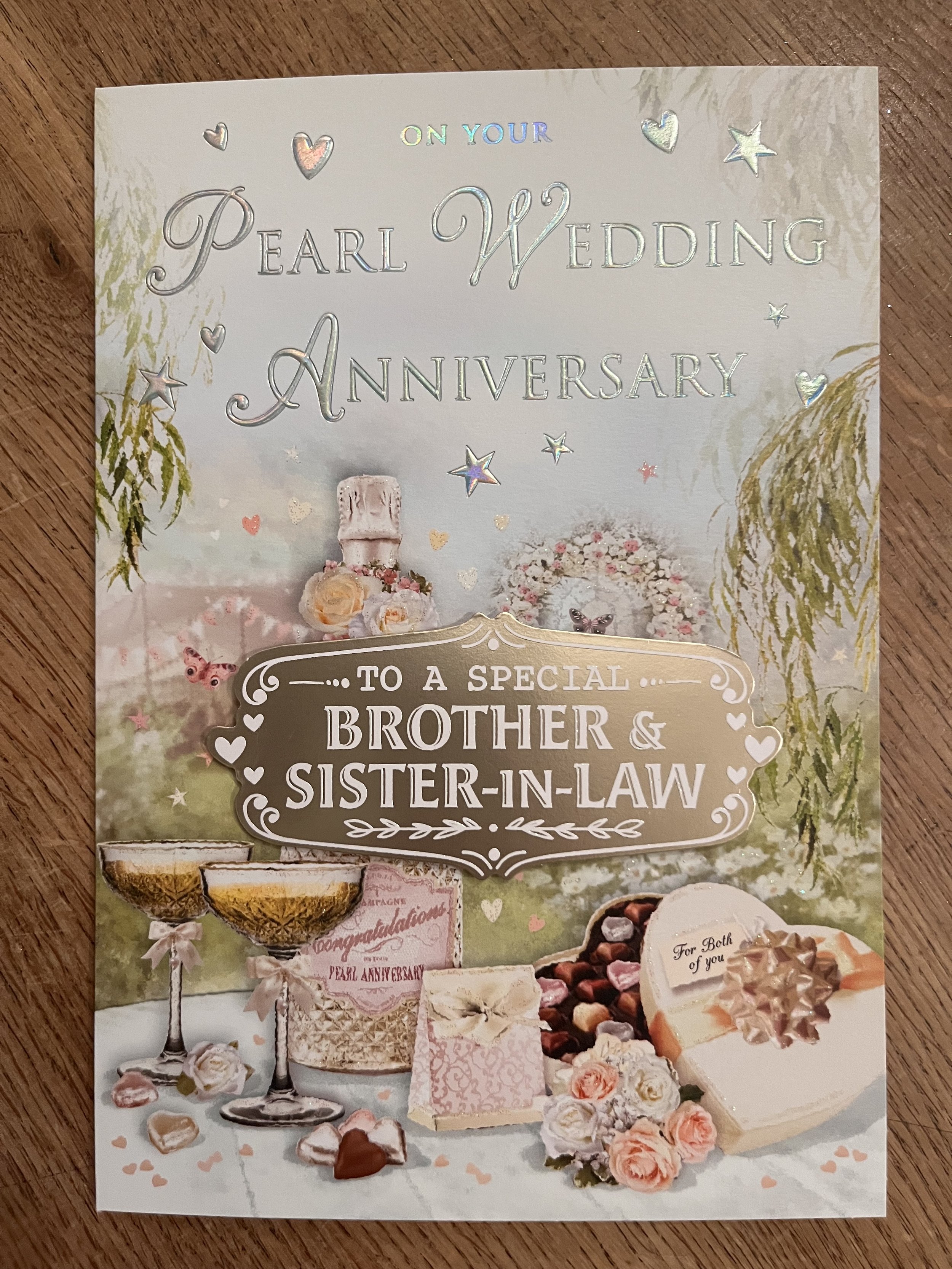 Brother and Sister-in-Law Pearl Anniversary   card