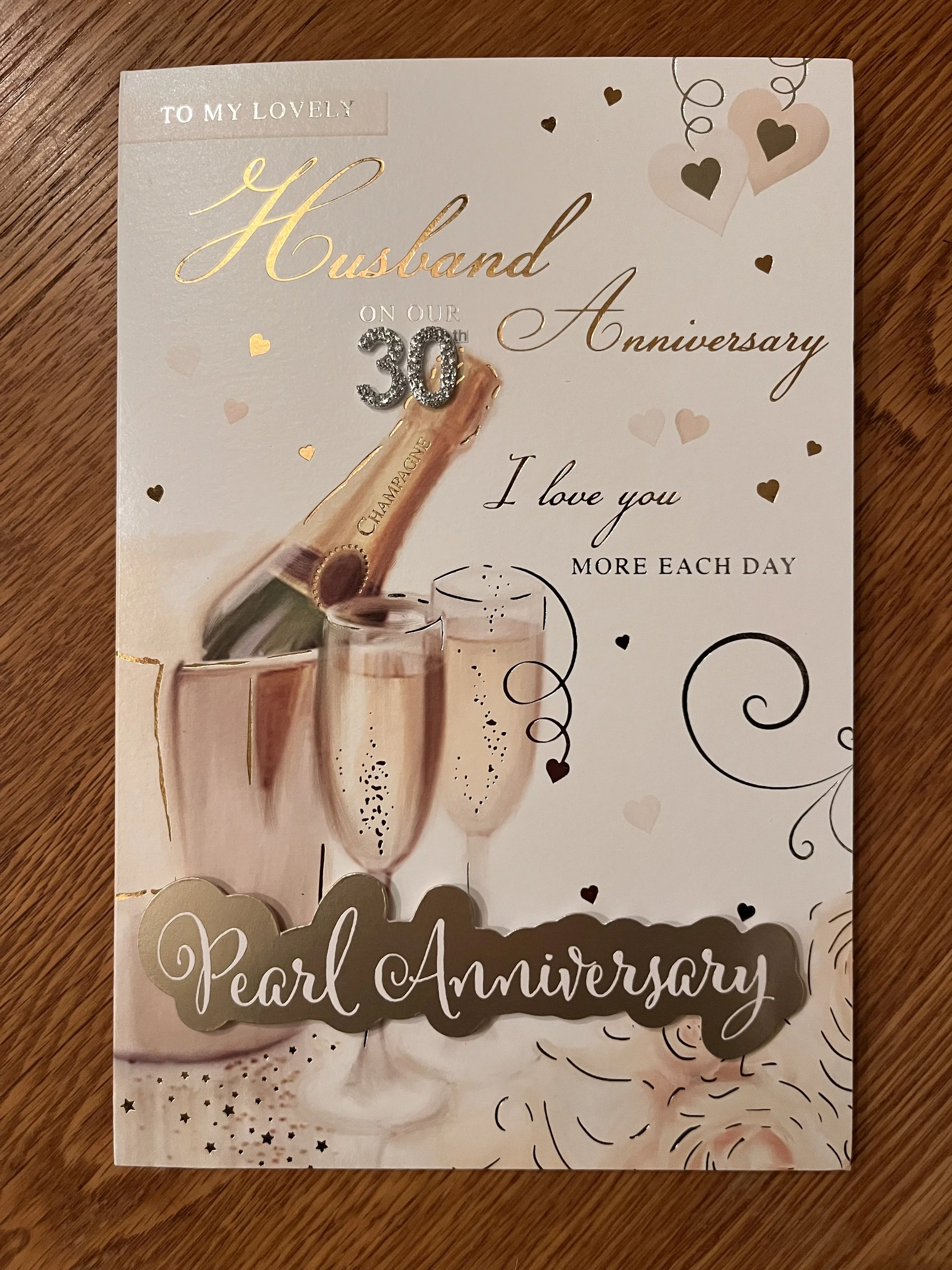 Husband Pearl anniversary card
